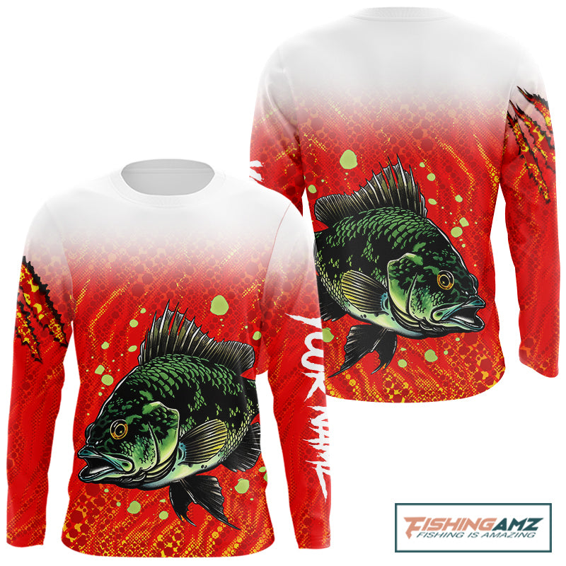 Personalized Crappie Fishing Jerseys For Fishing Team, Custom Name Fishing Shirts Long Sleeve NBT409