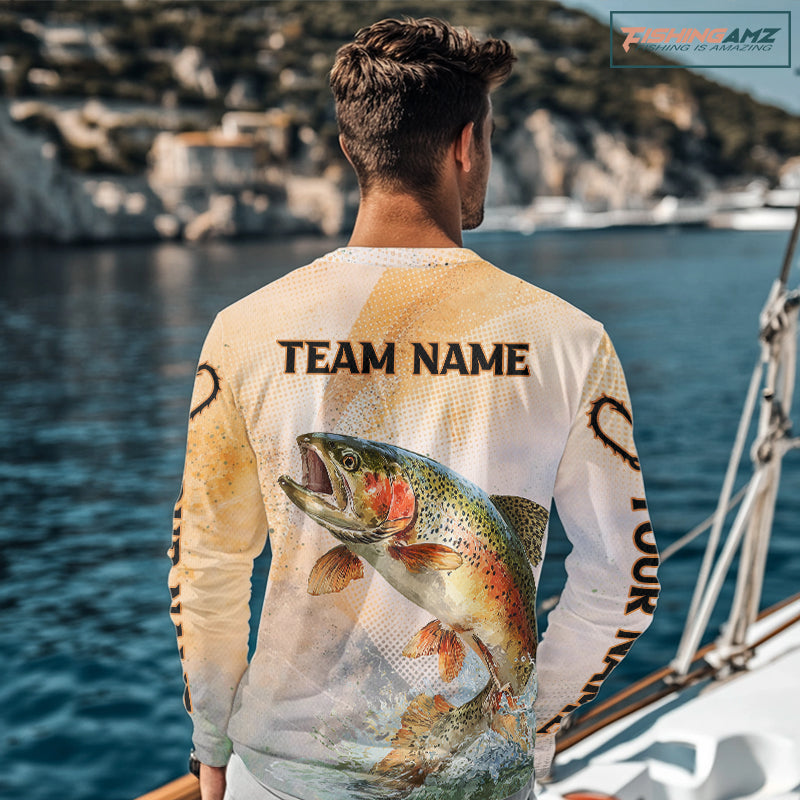 Rainbow Trout Fishing Jerseys For Fishing Team, Trout Fishing Shirts Long Sleeve NBT412