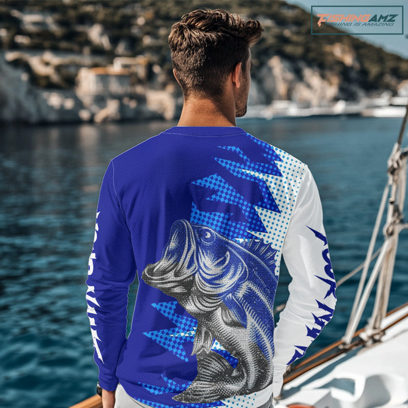 Personalized Bass Fishing Shirts, Bass Fishing Shirts Long Sleeve Fishing Tournament Shirts NBT437