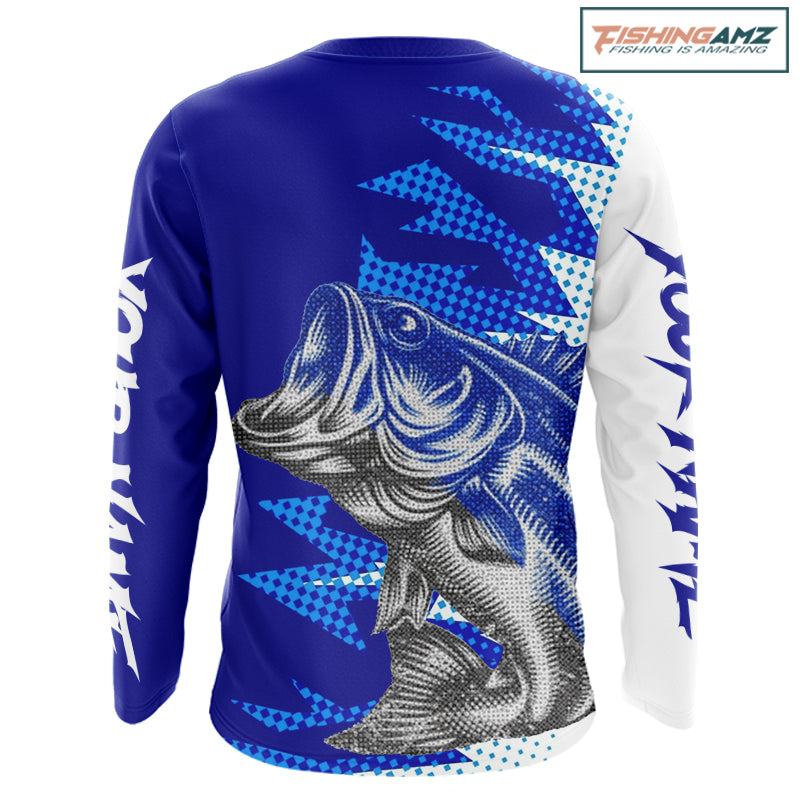 Personalized Bass Fishing Shirts, Bass Fishing Shirts Long Sleeve Fishing Tournament Shirts NBT437