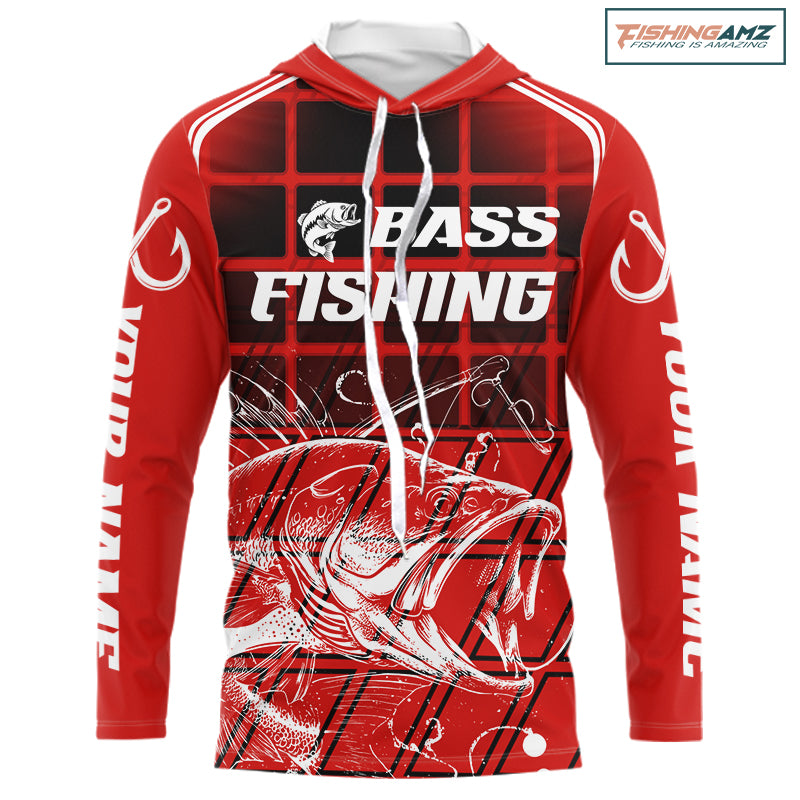 Bass Fishing Long Sleeve Performance Fishing Shirt, Bass Fishing Tournament Shirts, Fishing Gifts NBT356