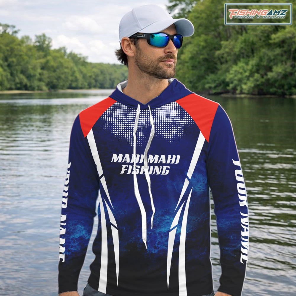 Personalized Mahi Mahi Fishing Hood UV Protection Saltwater Fishing Shirts NBT373