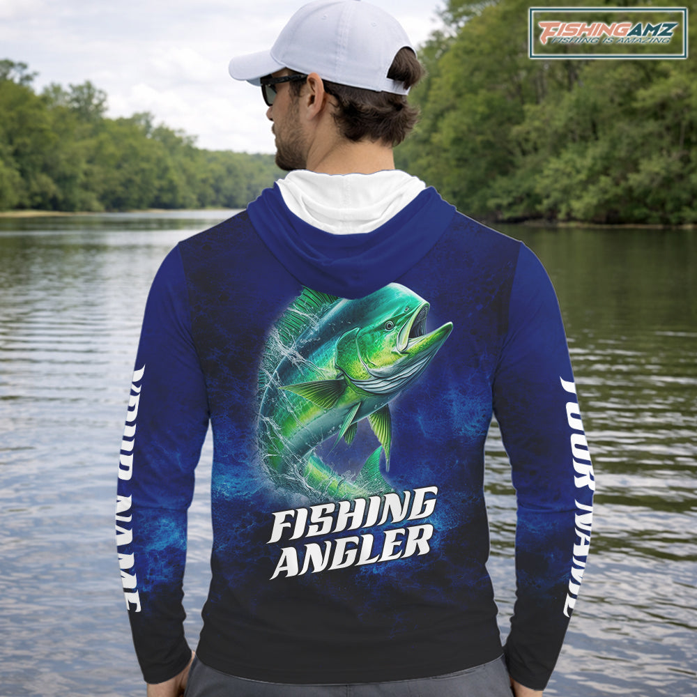 Personalized Mahi Mahi Fishing Hood UV Protection Saltwater Fishing Shirts NBT373