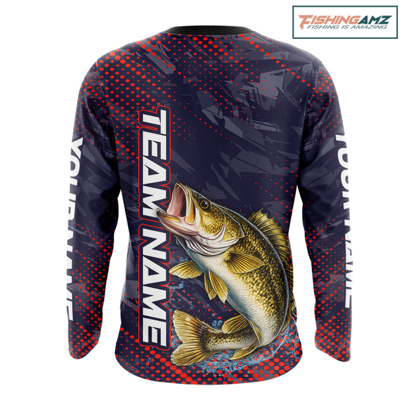 Personalized Walleye Fishing Shirts Purple Camo, Walleye Fishing Tounament Shirts NBT443