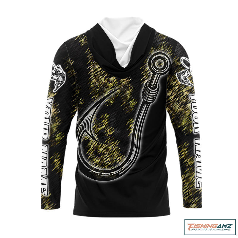 Custom Fish Hooks Bass Fishing Tournament Shirts with Hood, Bass Fishing Shirts NBT454