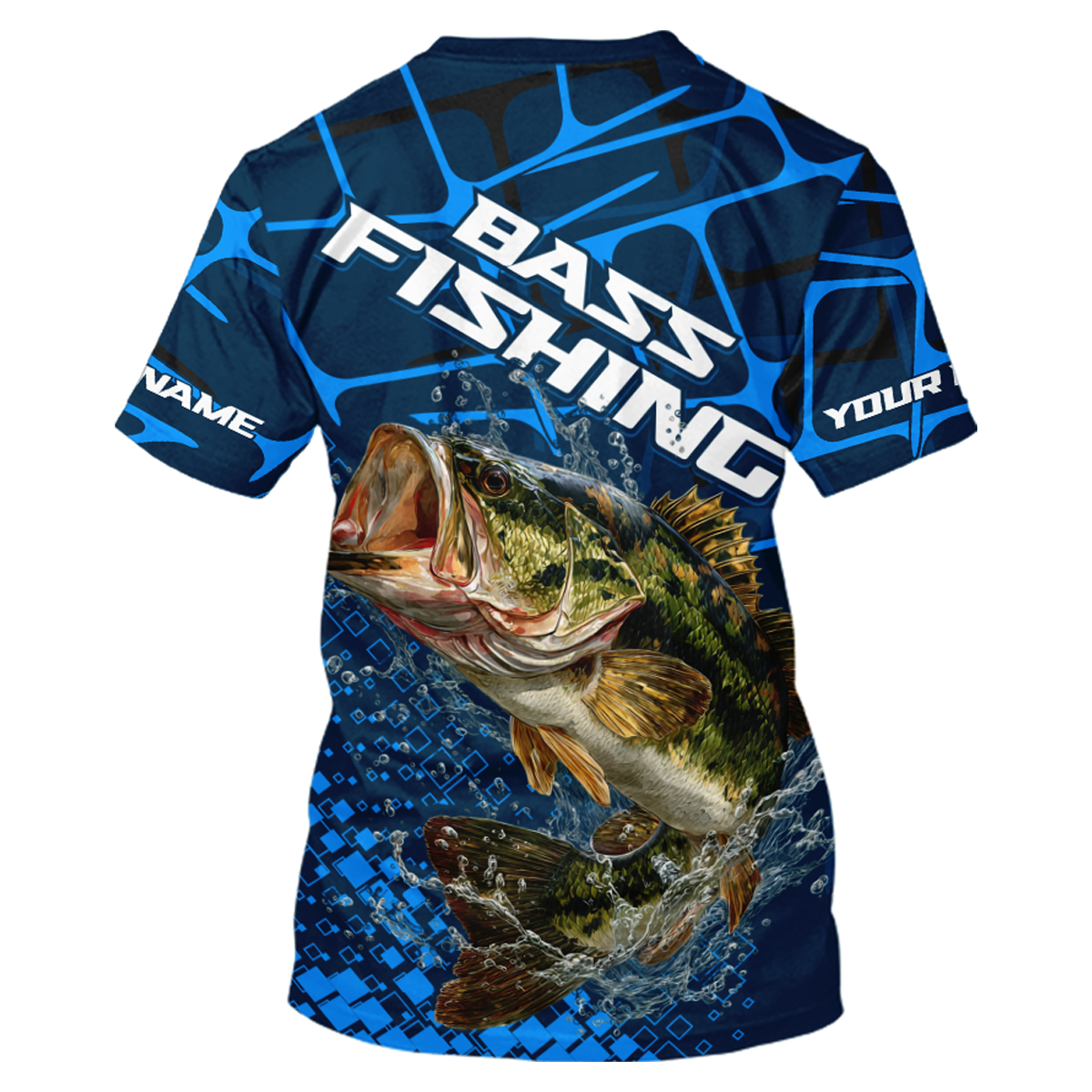 Largemouth Bass Fishing, Bass Fishing T-Shirts , Fishing Gift | Blue NHT385