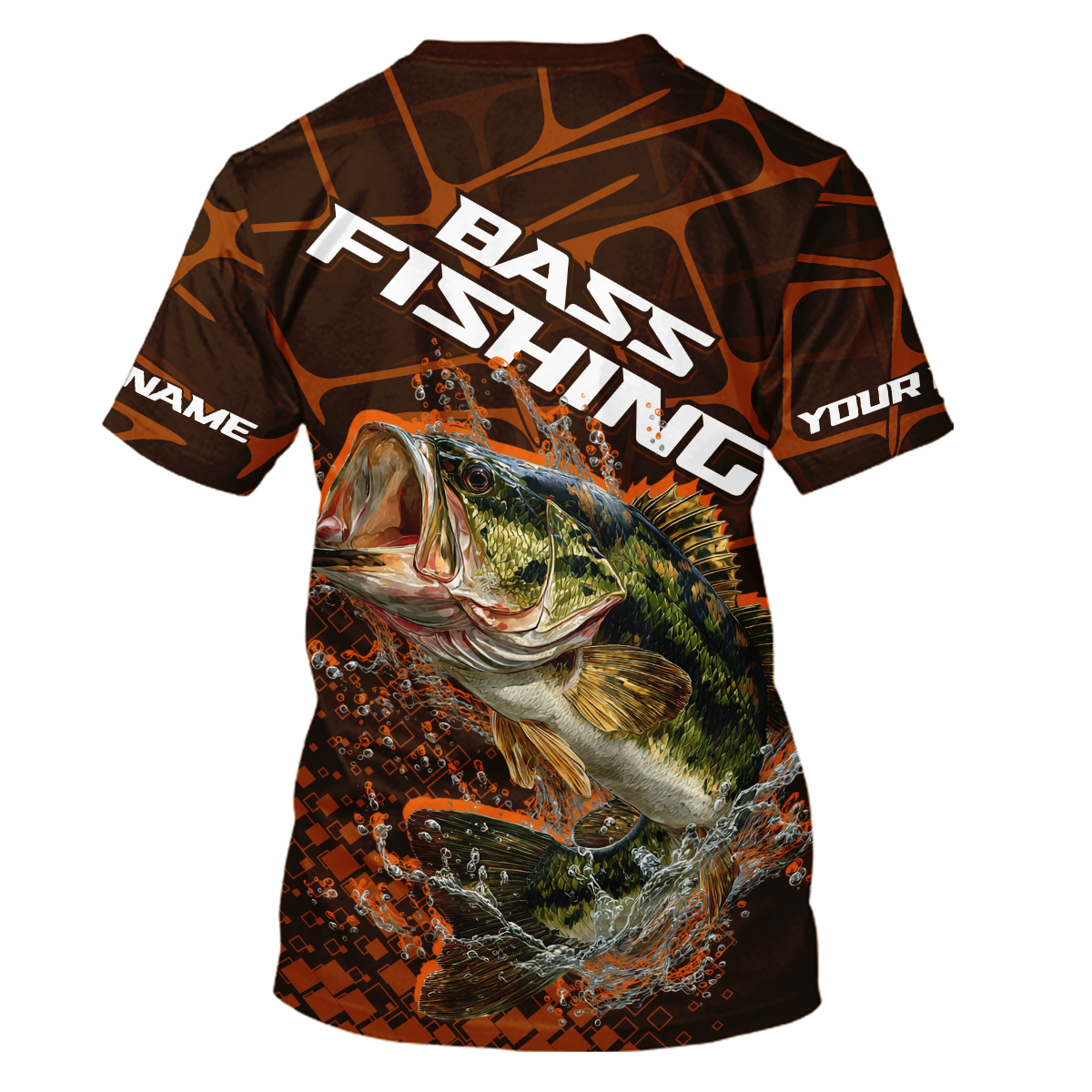 Largemouth Bass Fishing, Fishing T-Shirts Scale, Fishing Gift | Orange NHT393