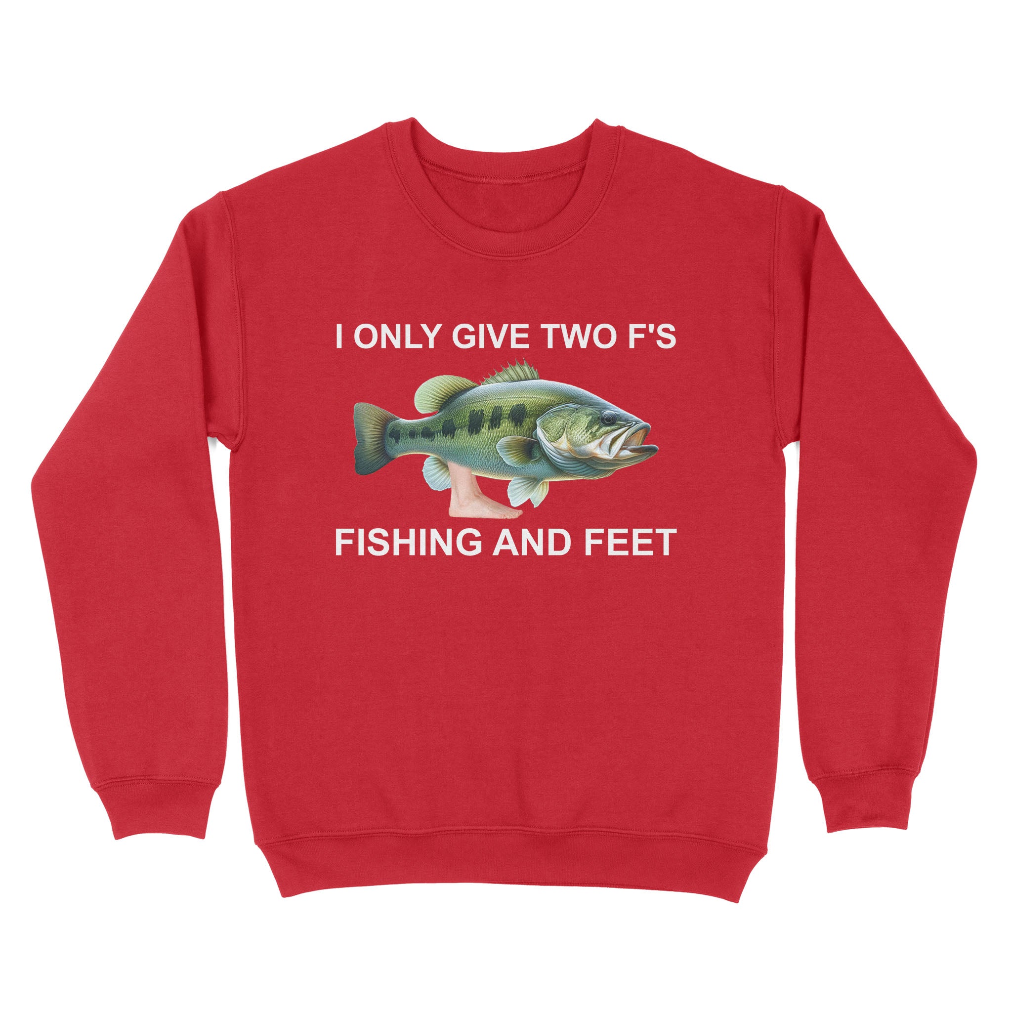 Funny fishing shirt - I only give two f's Unisex Sweatshirt
