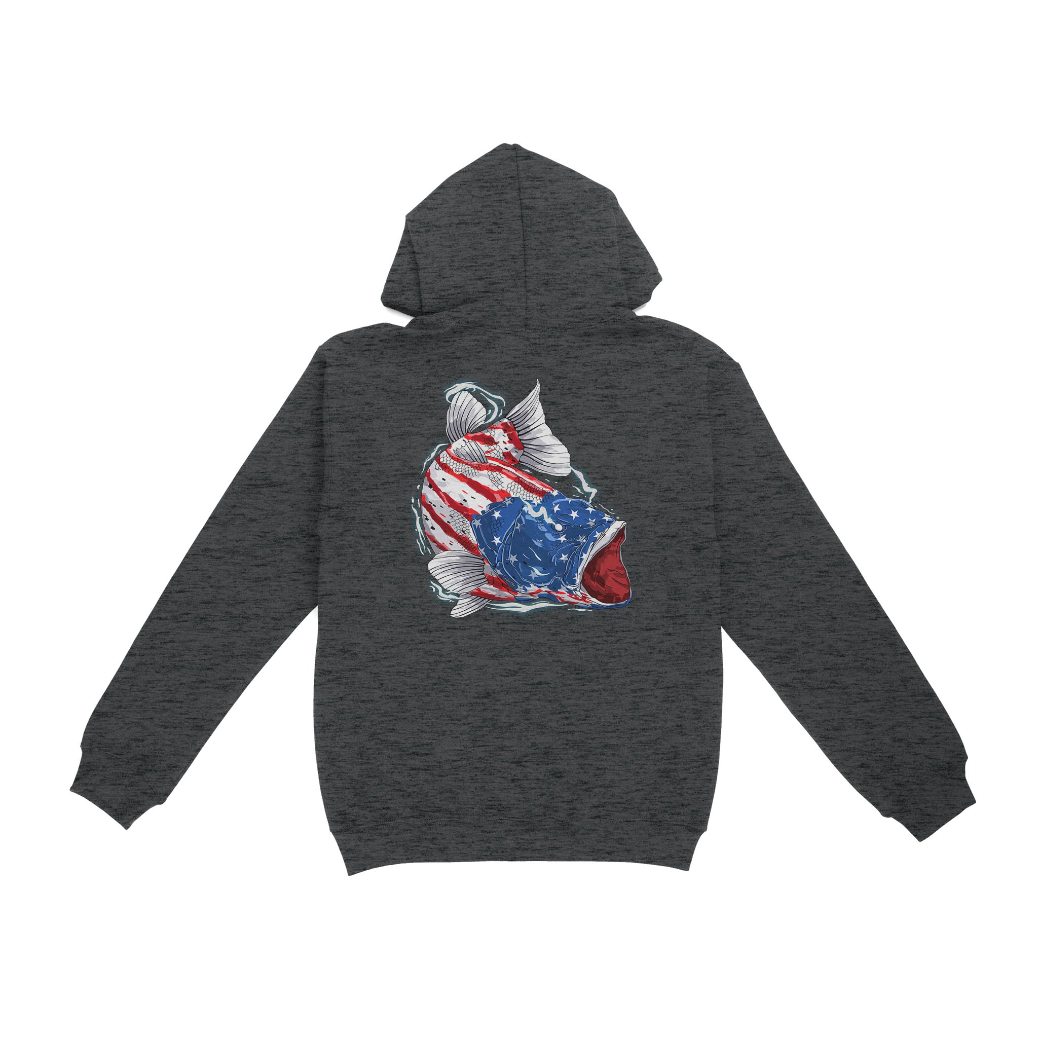 American flag angry bass fishing shirts gift for fisherman