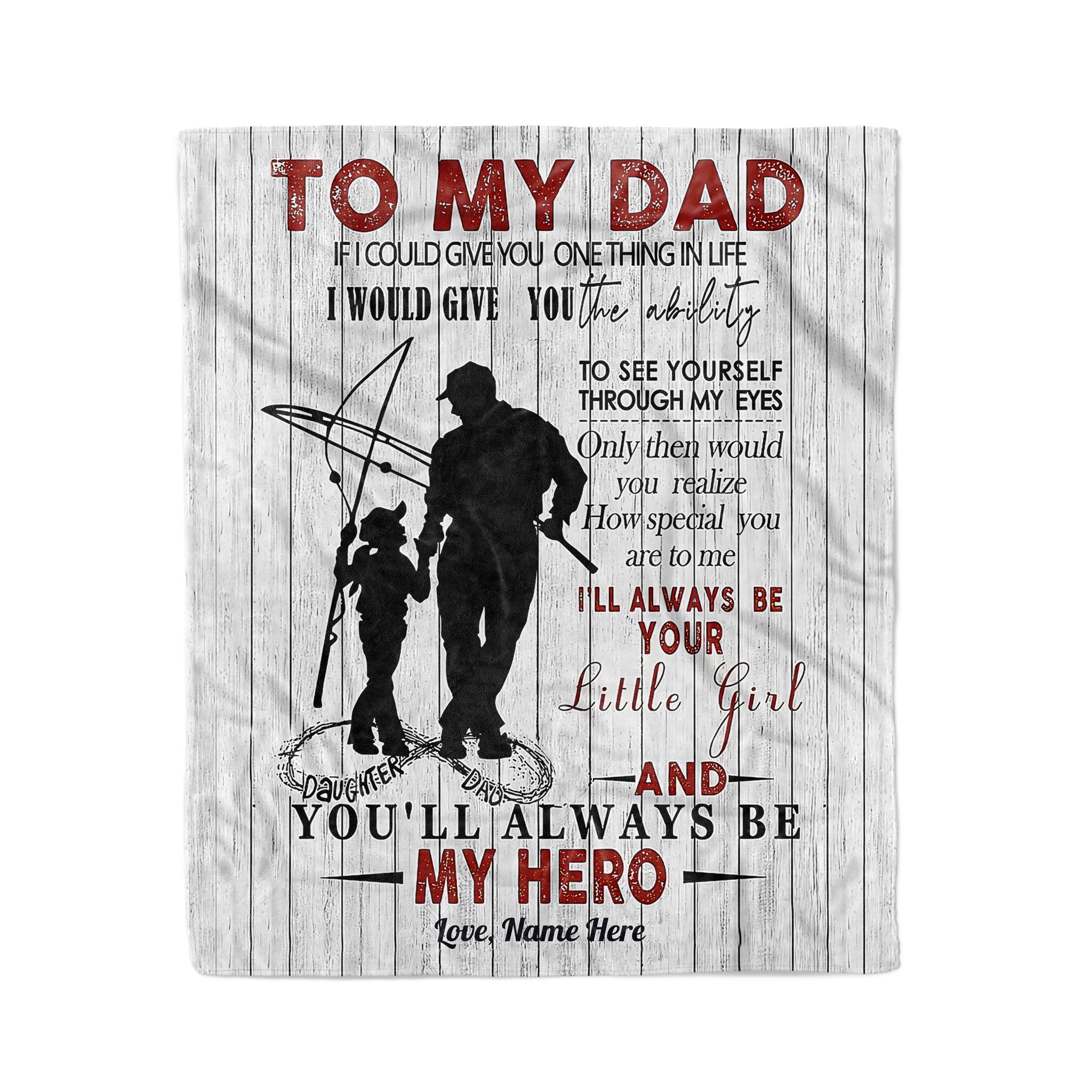 Father and daughter fishing partner for life To my dad my hero fleece blanket D03 NQS1859