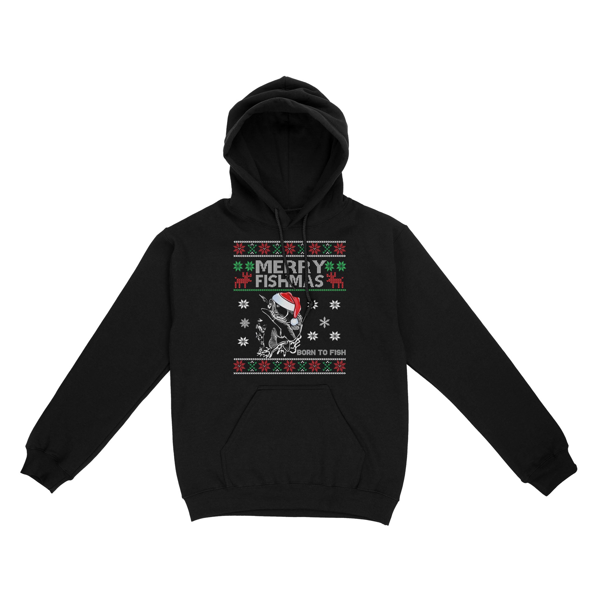 Funny Merry Fishmas Fishing Fisherman Angling Christmas Xmas Gifts Ugly Standard Hoodie FSD2509