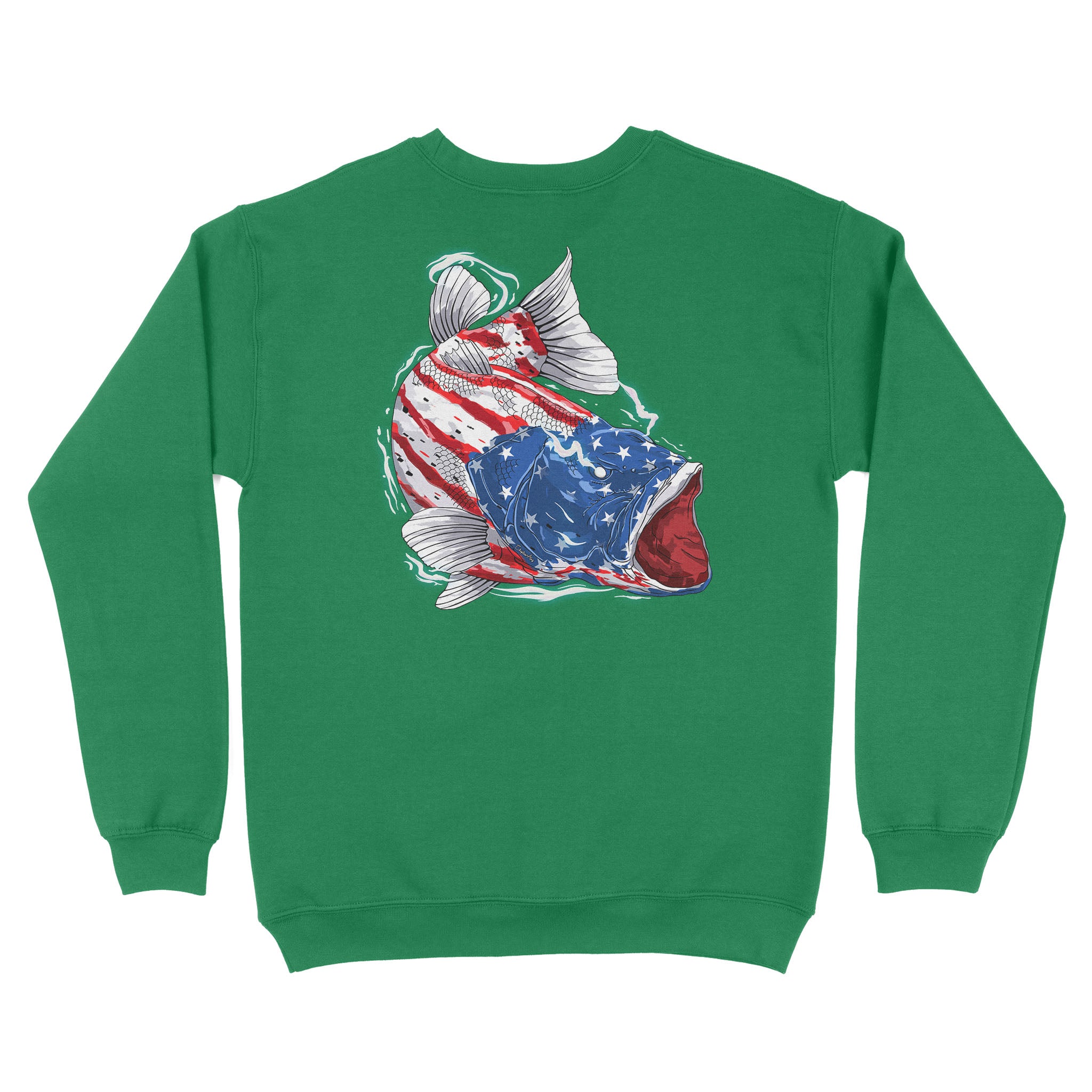 American flag angry bass fishing shirts gift for fisherman