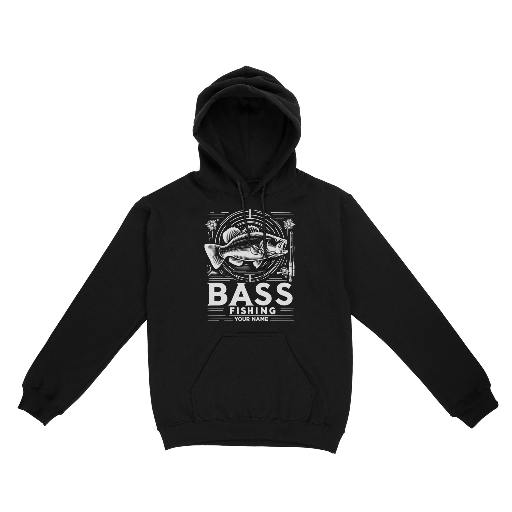 Hoodie - Bass fishing custom name personalized fishing shirt A53