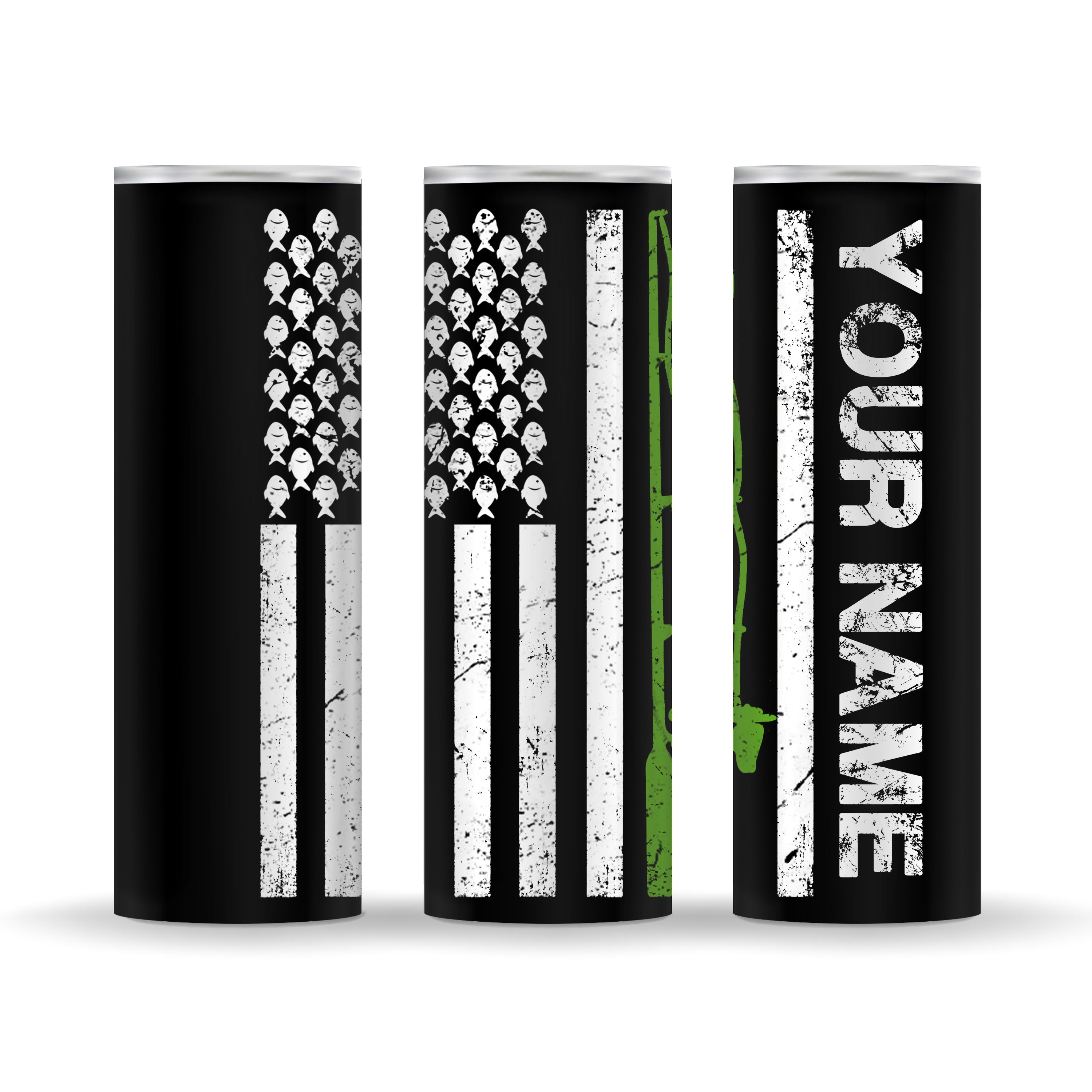 Fishing Gifts for Men - Fishing Tumbler - 20oz Stainless Steel Travel Tumbler for Coffee or Beer Cup - Skinny Tumbler