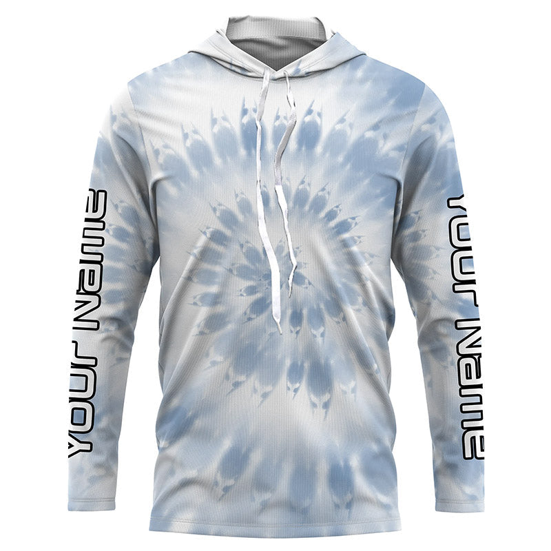 Custom spiral tie dye Long sleeve performance Fishing Shirts, Fishing gifts for Fishing lovers IPHW3585