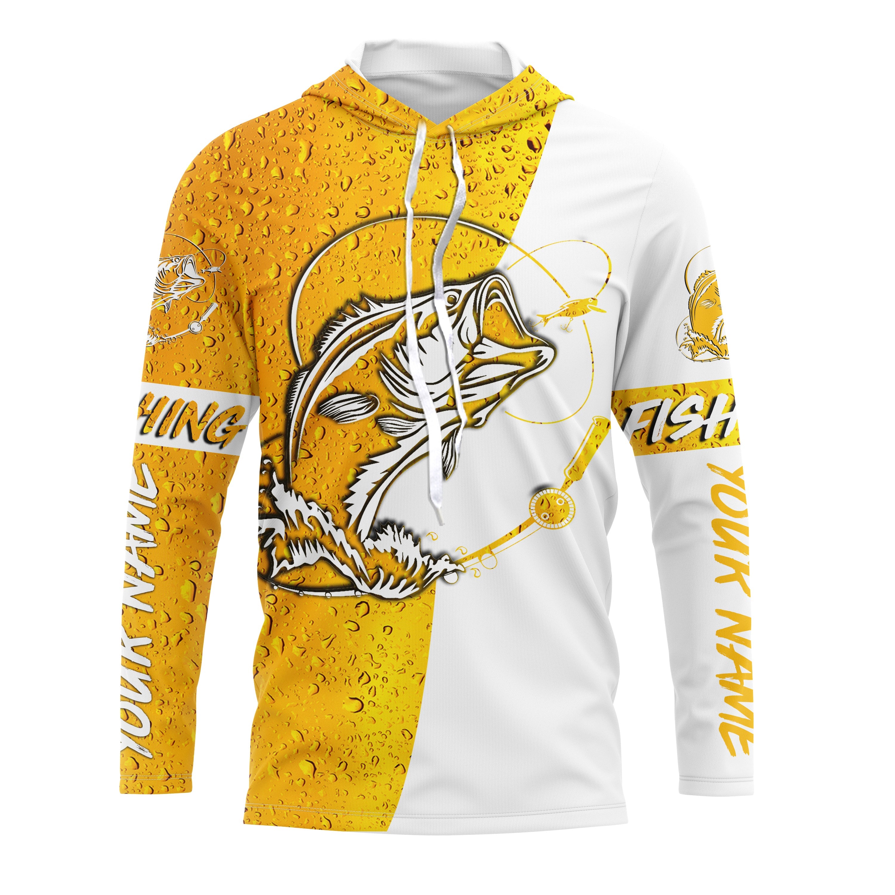 Fishing and beer Bass Fishing Custom Long Sleeve performance Fishing Shirts, Bass Fishing jerseys - IPHW1792