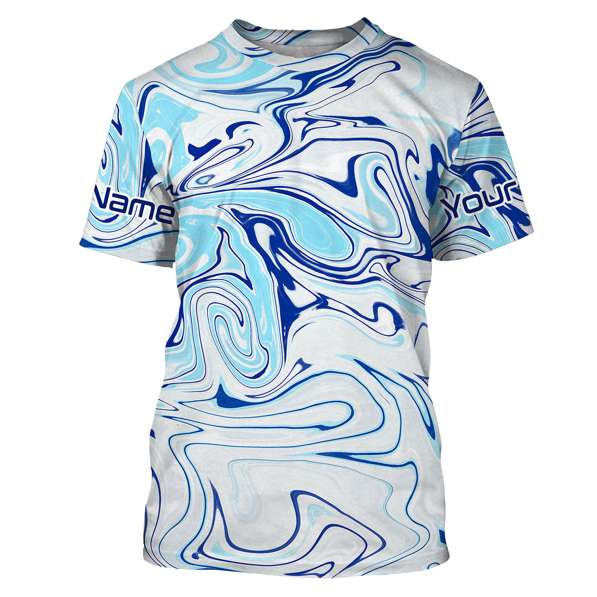 Custom Saltwater Fishing T Shirts UV Protection, Sea wave camo Fishing Shirts IPHW1728