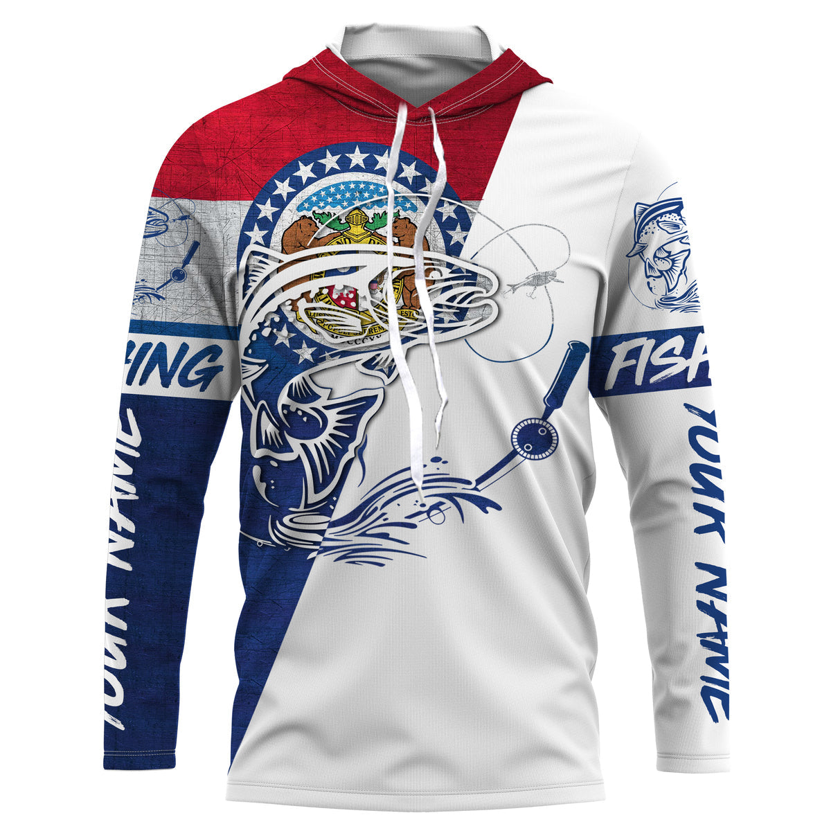 Personalized Missouri Trout Long sleeve performance Fishing Shirts, Trout tournament fishing shirts IPHW3143