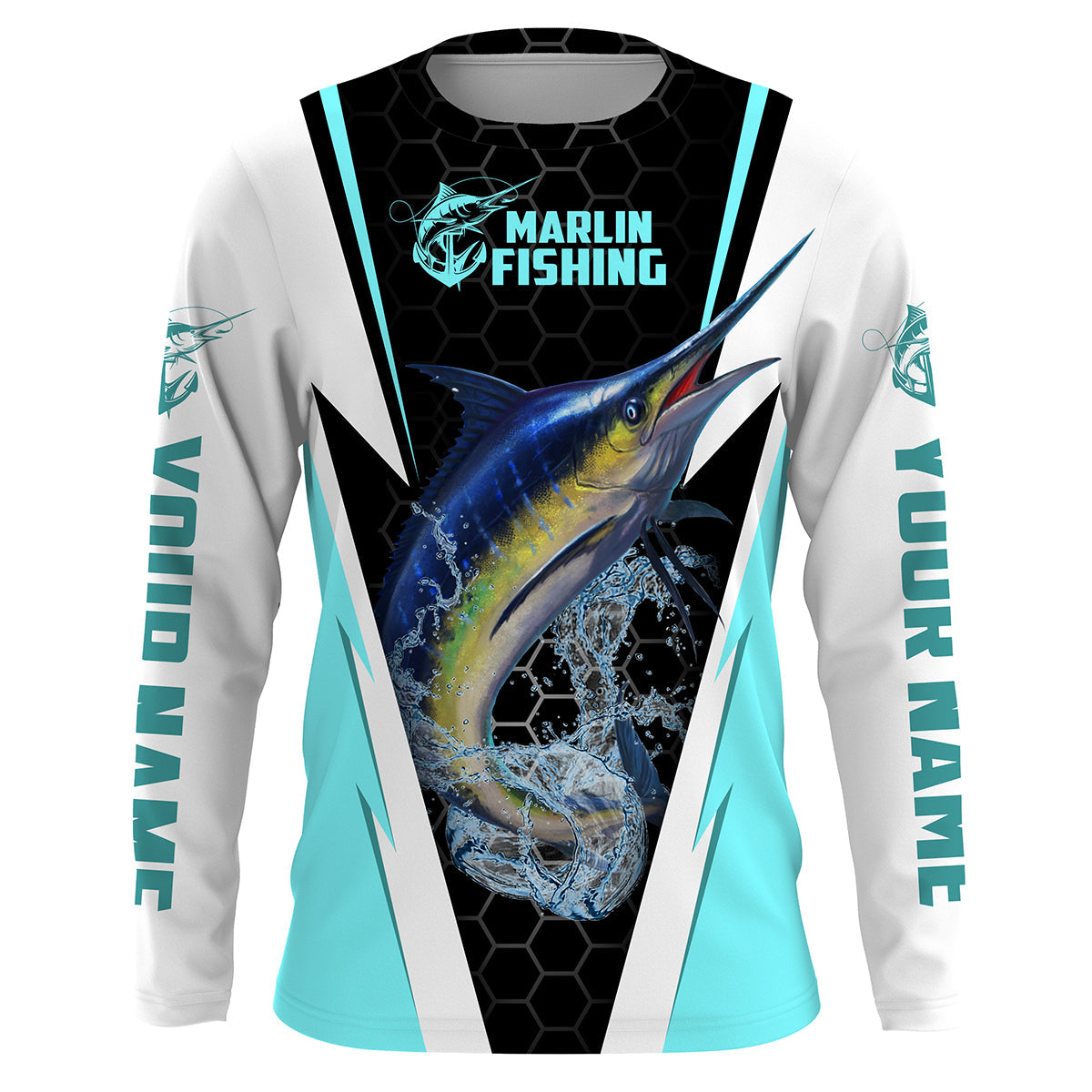 Personalized Marlin Fishing jerseys, Marlin Fishing Long Sleeve