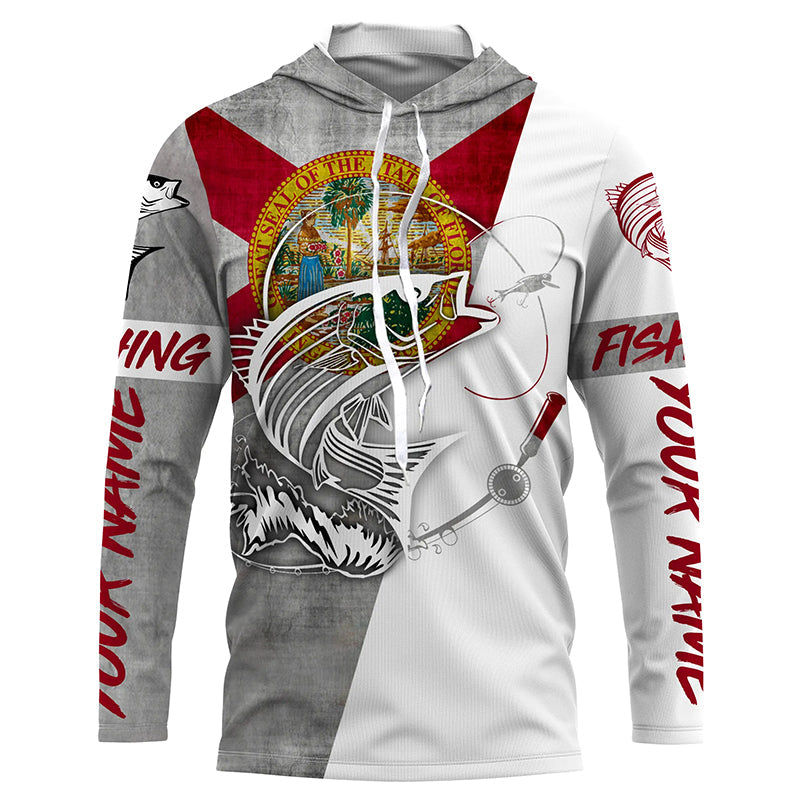 Florida Striped Bass Fishing tattoo Custom Fishing Shirts, FL Striped Bass Fishing jerseys IPHW3539