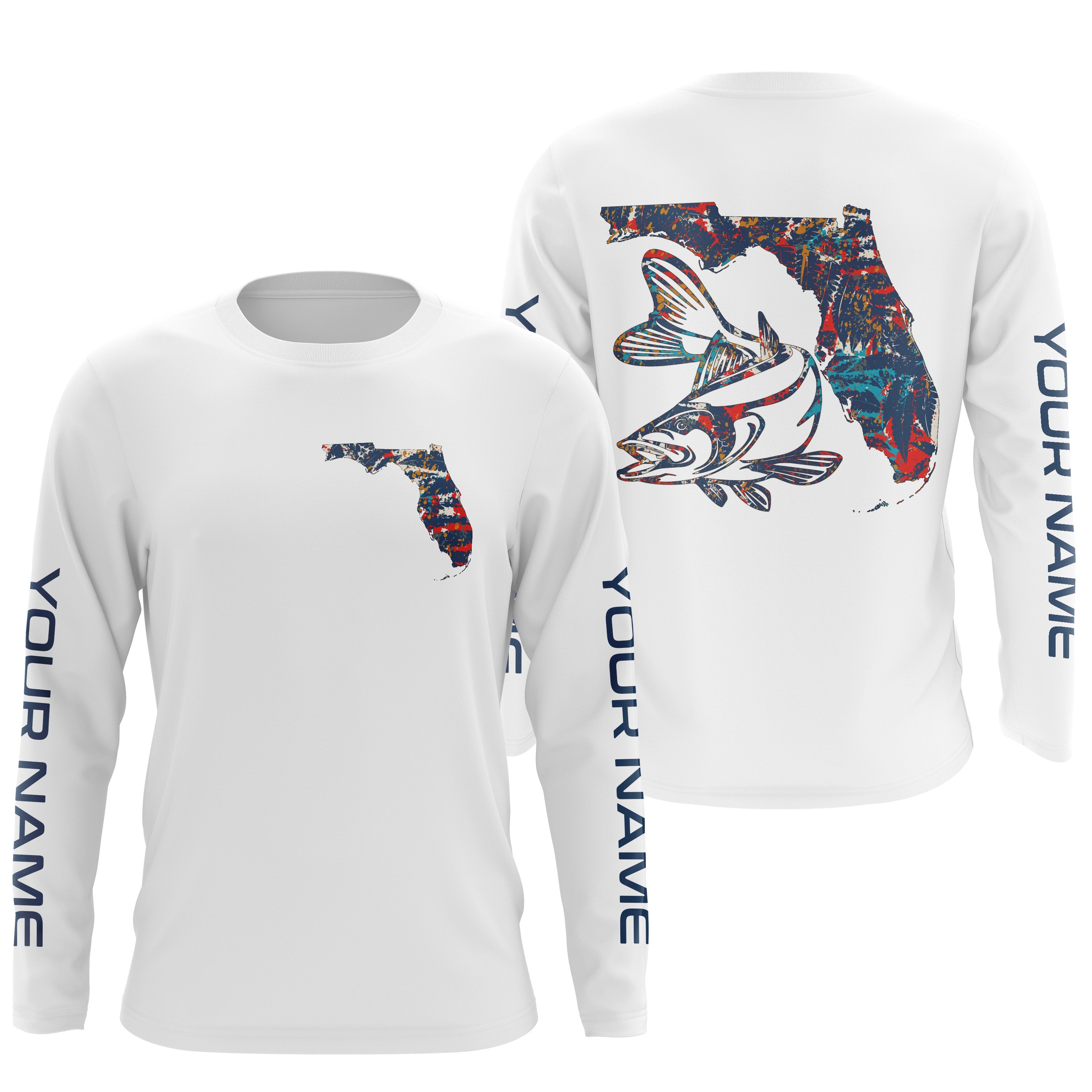 Personalized Florida Snook Fishing Shirts, Custom Snook Tournament Fishing jerseys IPHW2307