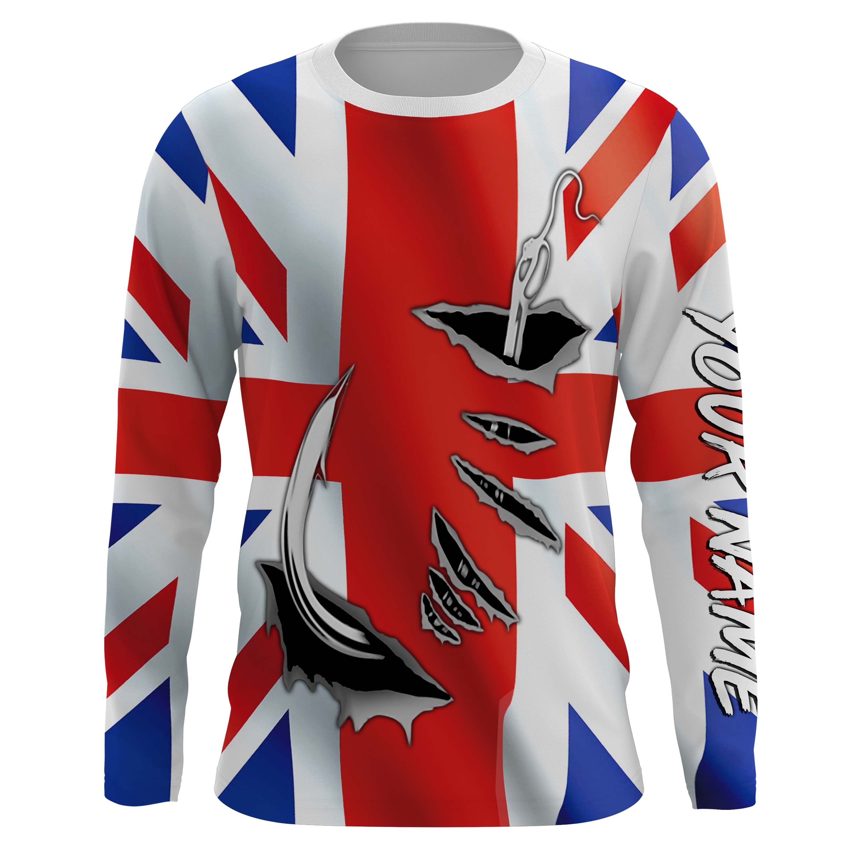 Fishing hook Australia Flag Long Sleeve Fishing Shirts, Personalized Patriotic Fishing gifts for men IPHW2642