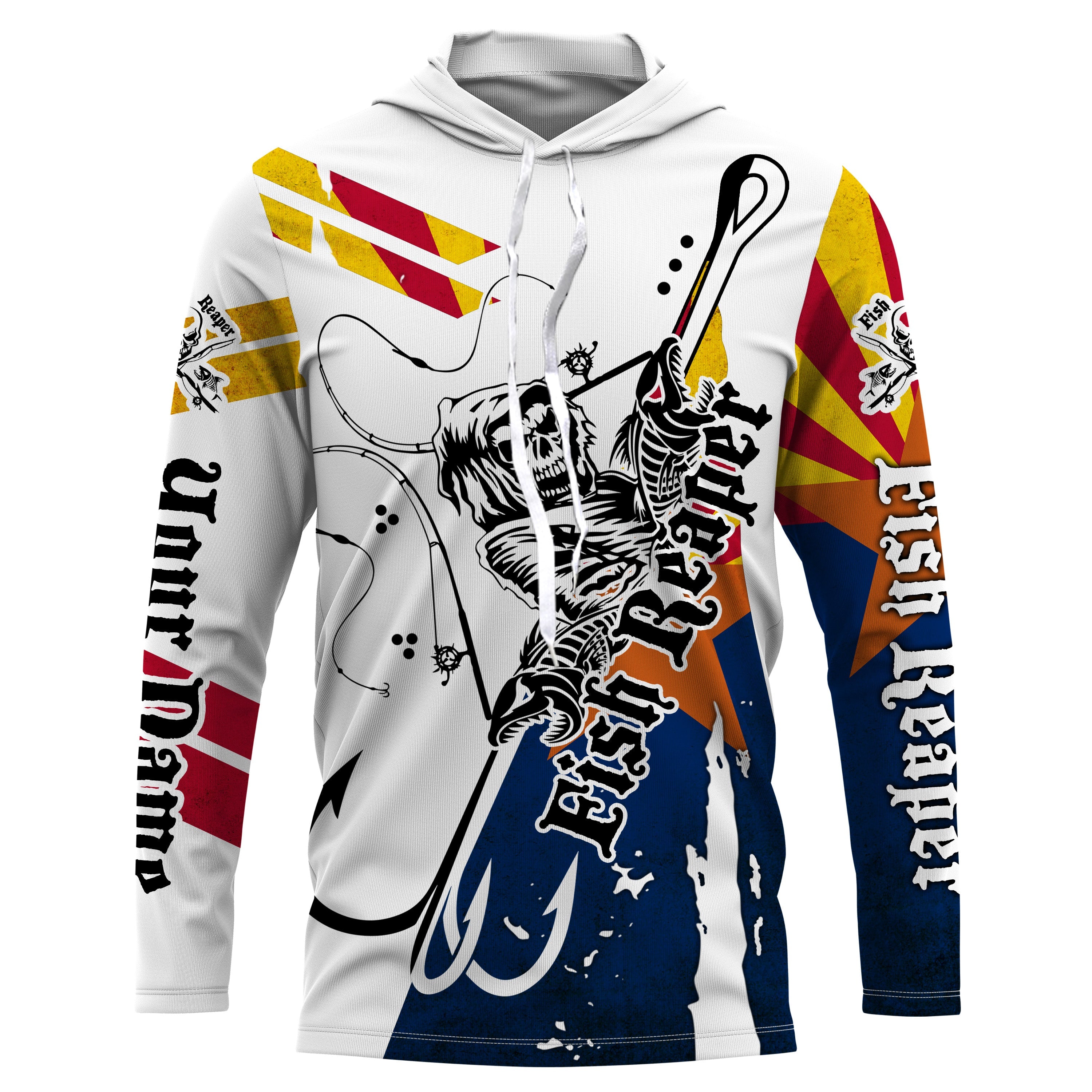 Arizona flag Long Sleeve performance Fishing Shirts, personalized Patriotic Fishing gifts IPHW2980