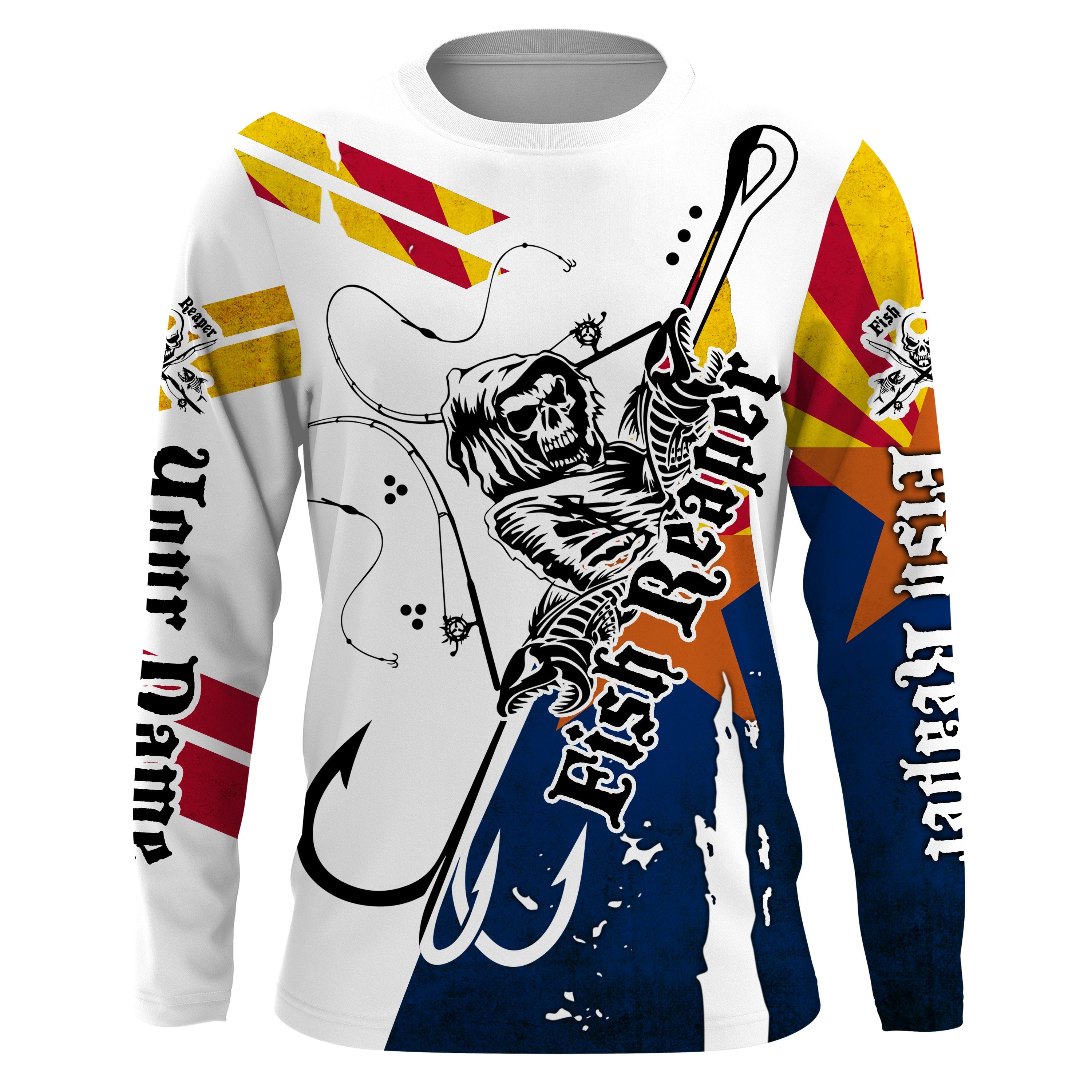 Arizona flag Long Sleeve performance Fishing Shirts, personalized Patriotic Fishing gifts IPHW2980