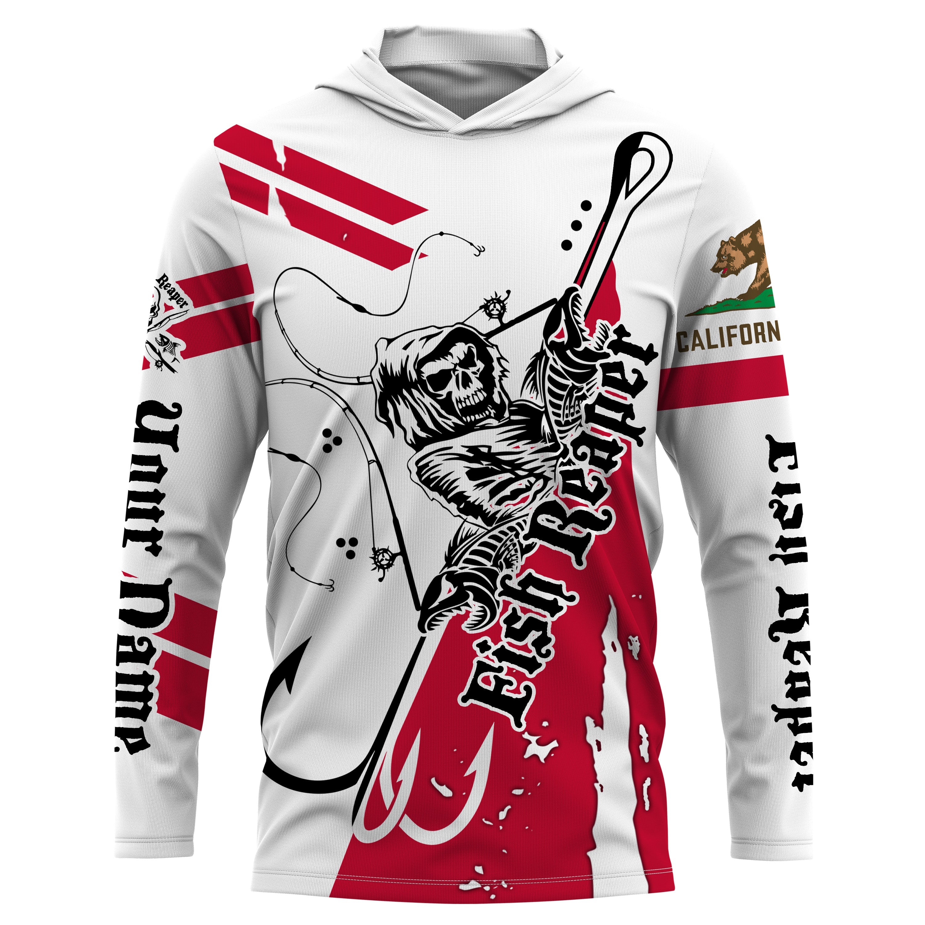 California Fishing Fish reaper Custom Long Sleeve performance Fishing Shirts IPHW1637