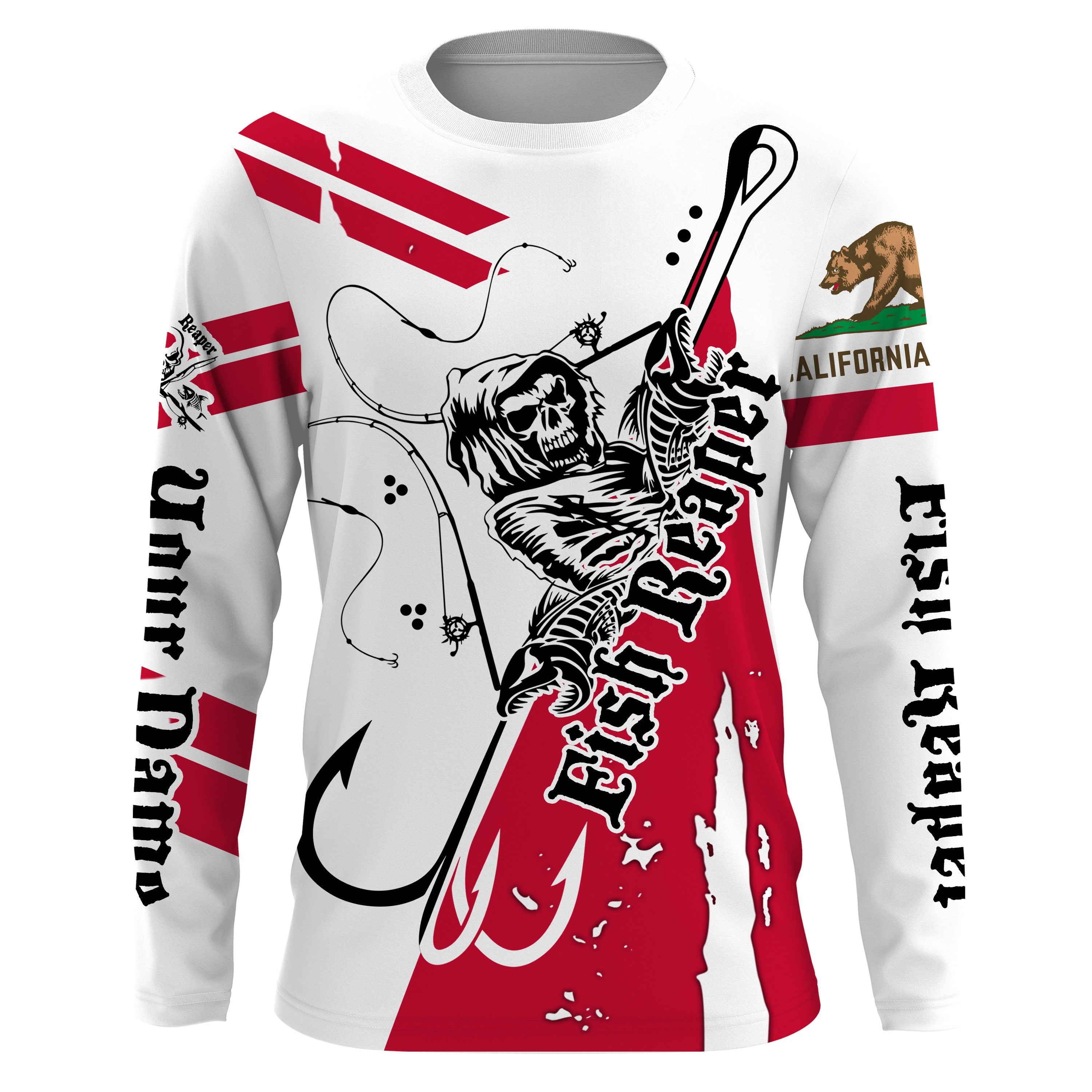 California Fishing Fish reaper Custom Long Sleeve performance Fishing Shirts IPHW1637