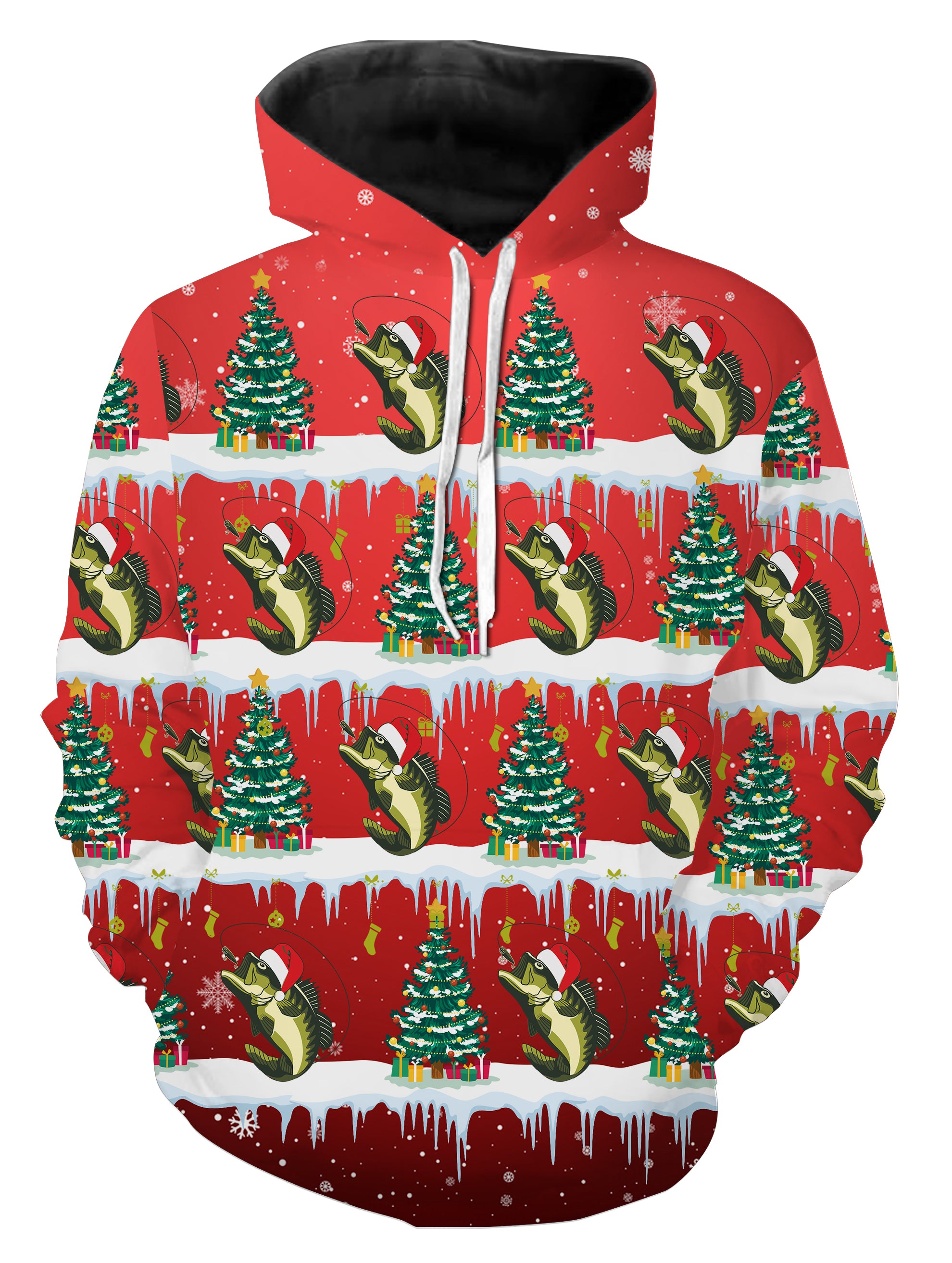 Bass fishing outdoor Christmas fishing hoodie, Christmas gift for fisherman NPQ355