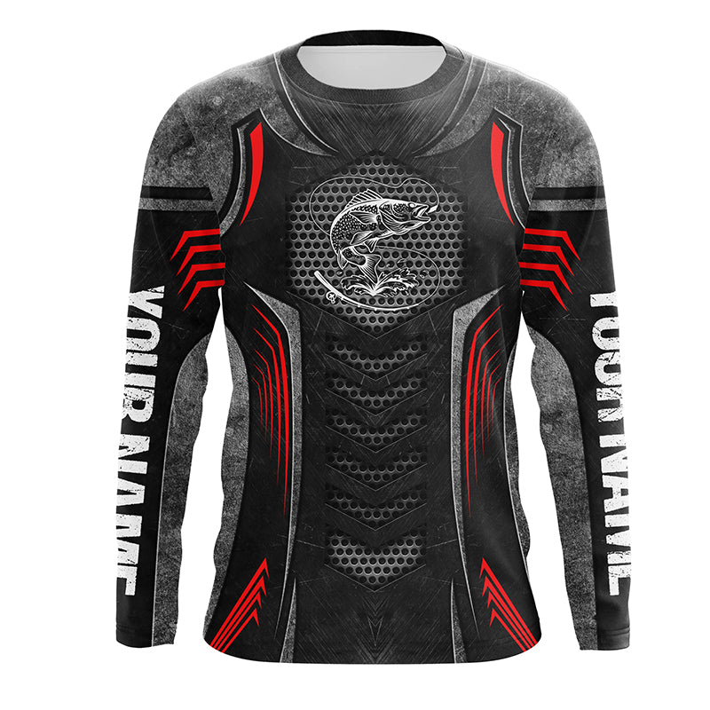 Custom Walleye Fishing Jerseys, Personalized Walleye Fishing tattoo mental fishing Long sleeve shirts NQS4935