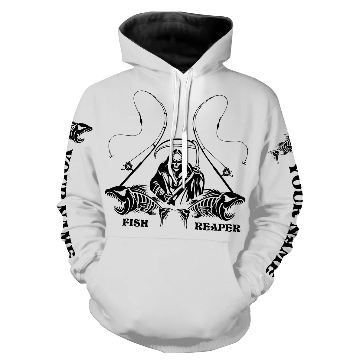Personalized Fish reaper Fishing fish skeleton Custom name fishing shirts jerseys | Hoodie - NPQ877