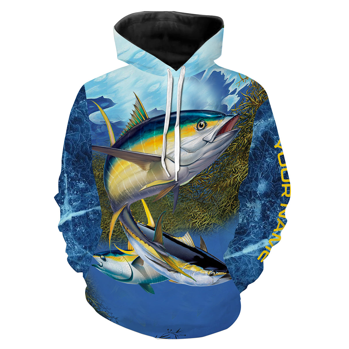 Tuna fishing blue deep sea fishing Custom Name Fishing shirts | Hoodie - NPQ663