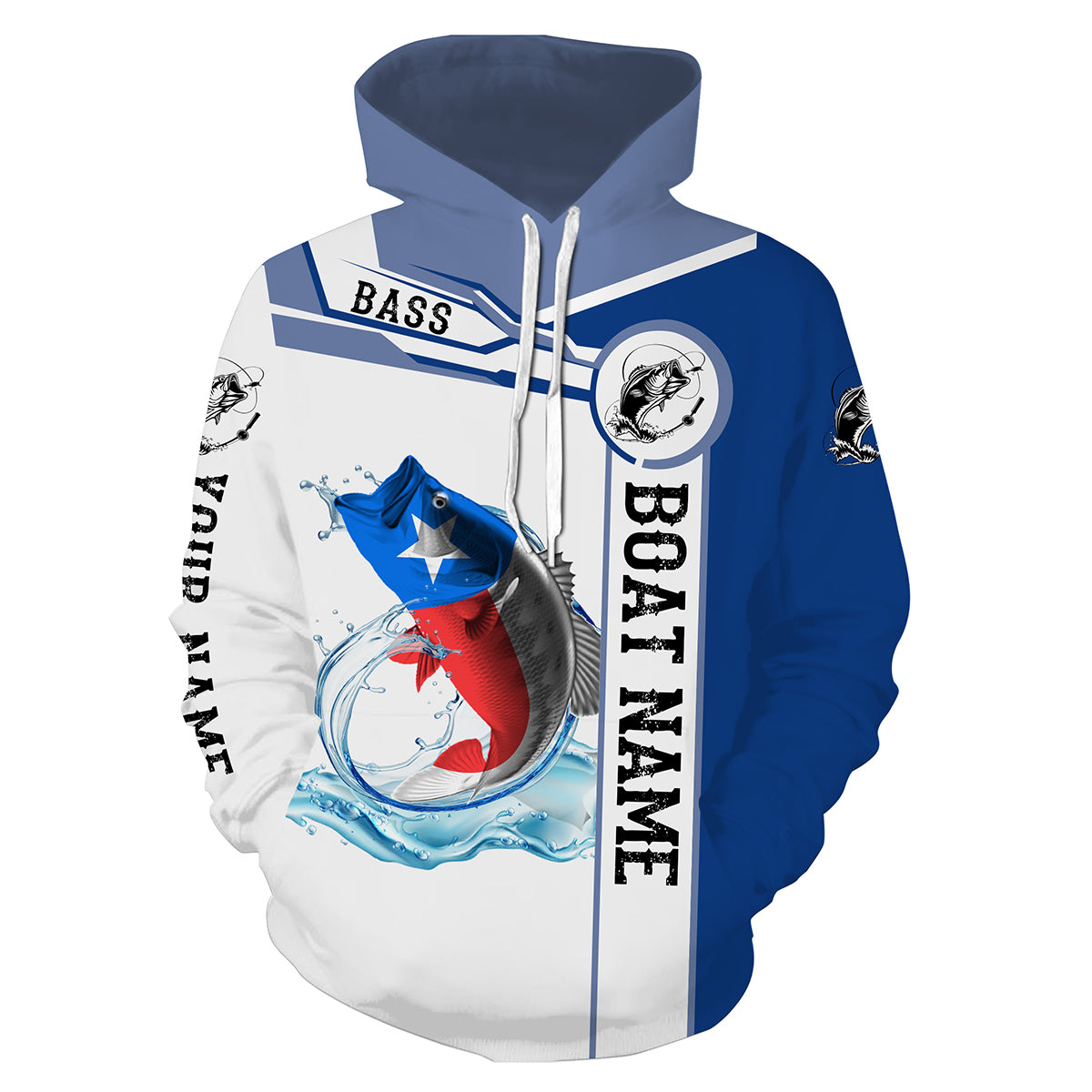 Texas Bass Fishing Fishing Customize name and boat name fishing hoodie, personalized fishing gift NPQ318