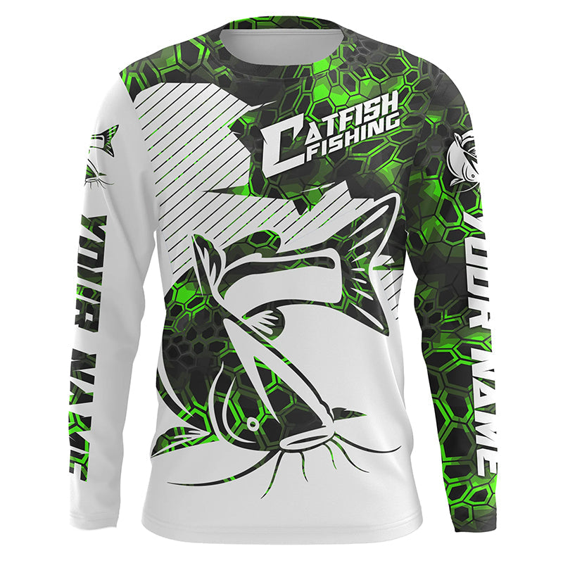 Tenue Pêche Silure Personnalisée - Catfish Passion Noir Blanc Anti-UV