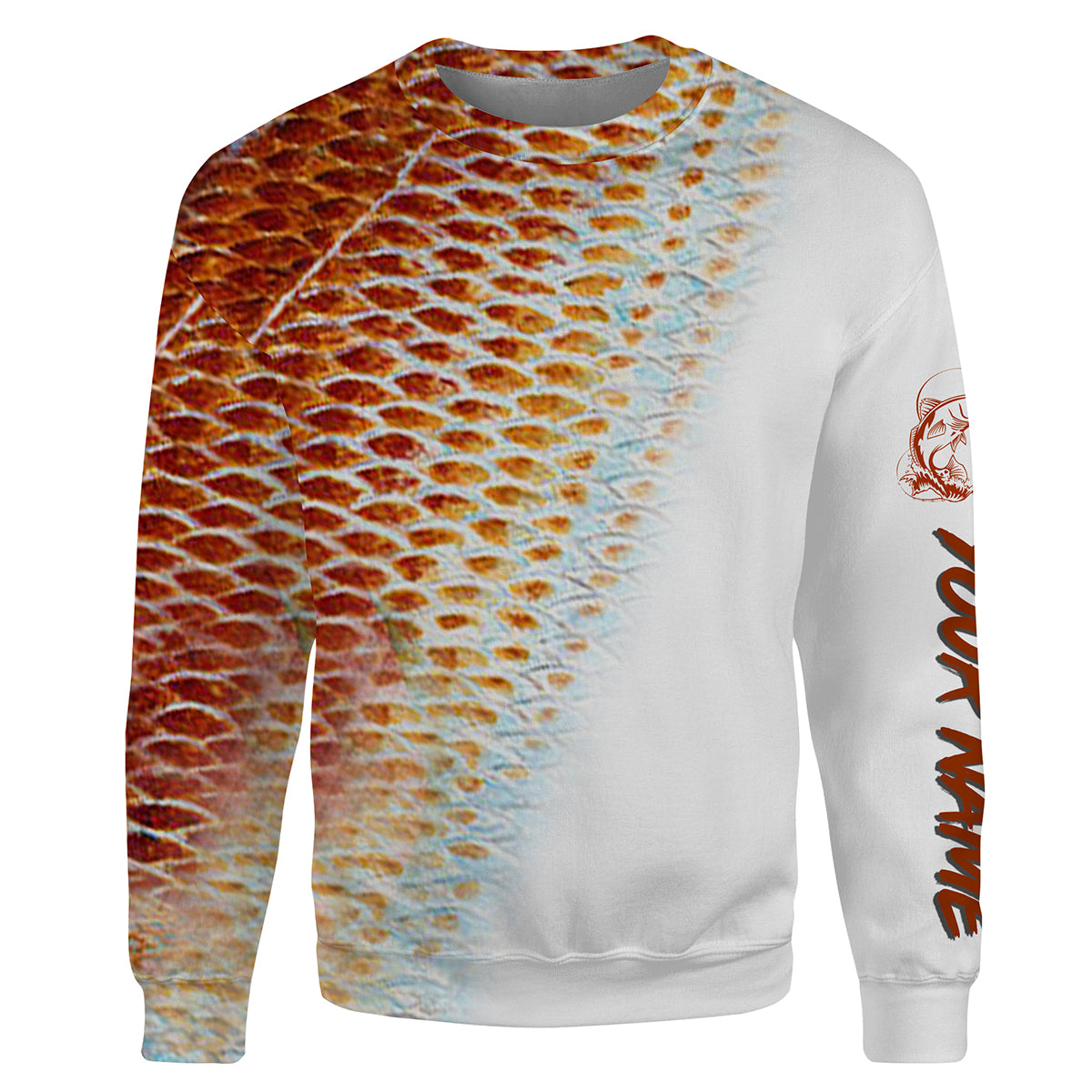 Redfish Puppy Drum Fishing Scale Customize name 3D All-over Print Sweatshirt NPQ291