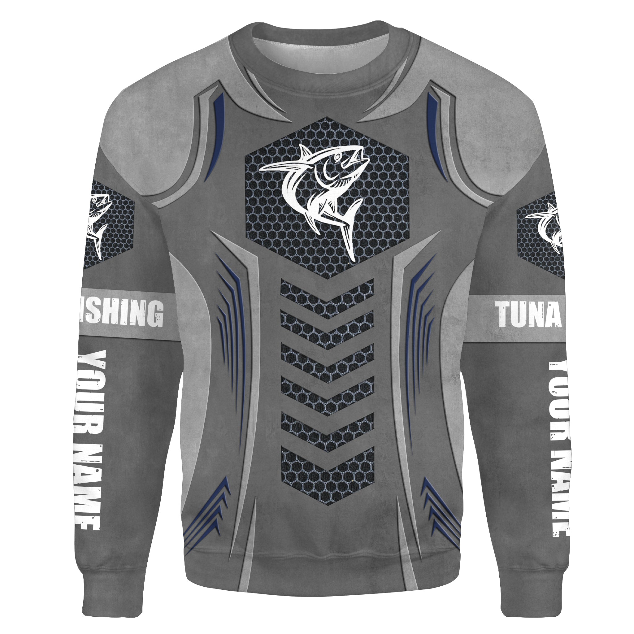 Tuna fishing offshore fishing deep sea Customize name All-over Print Crew Neck Sweatshirt NPQ524