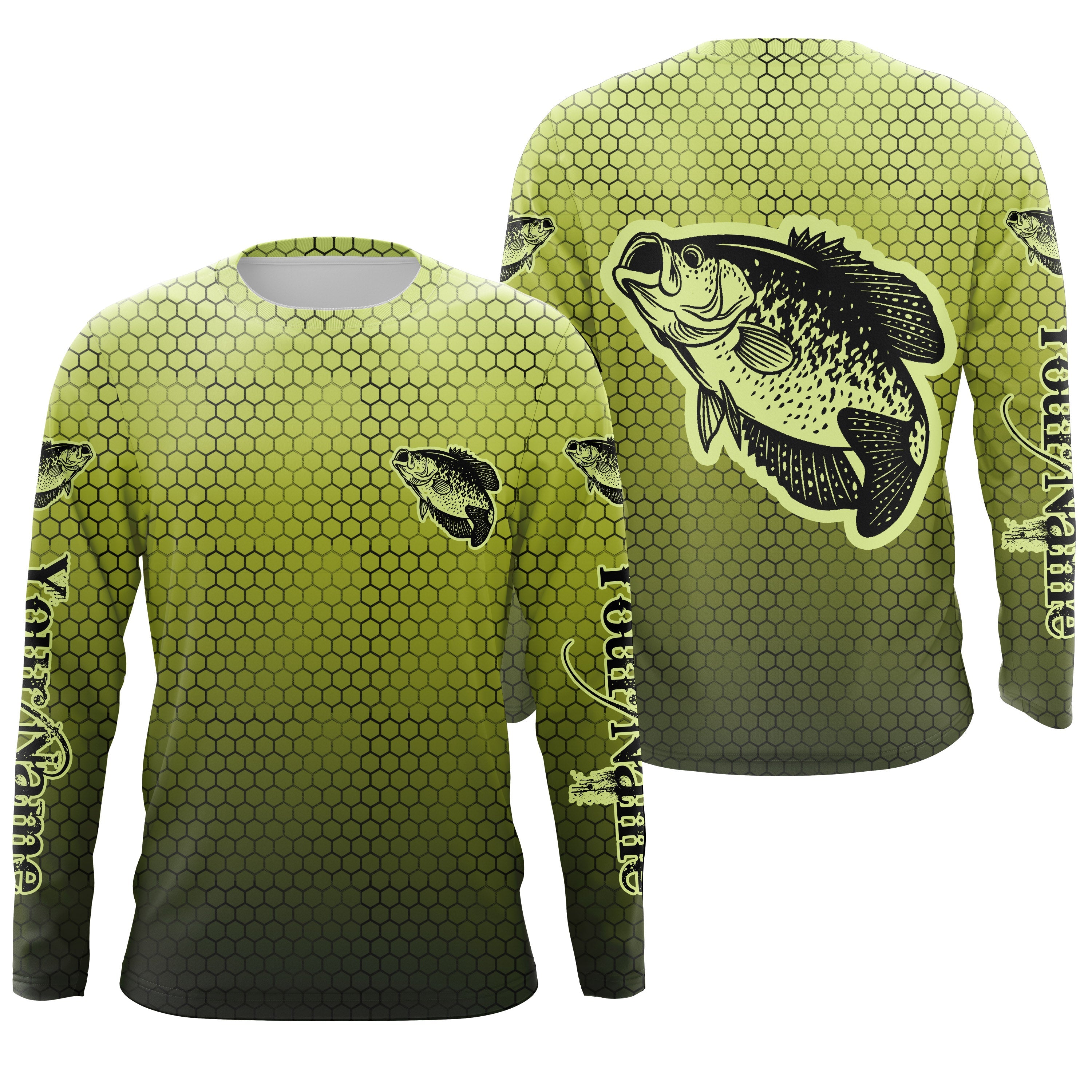Crappie Custom Long Sleeve performance Fishing Shirts, Crappie Fishing –  FishingAmz
