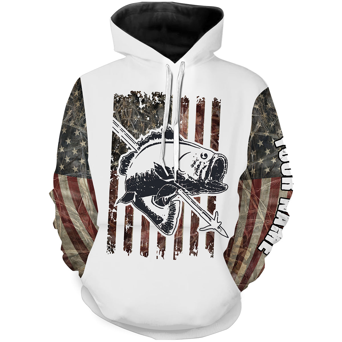 Bowfishing American USA Flag Camo Custom Name 3D All over printed Shirts | Hoodie - SDF135