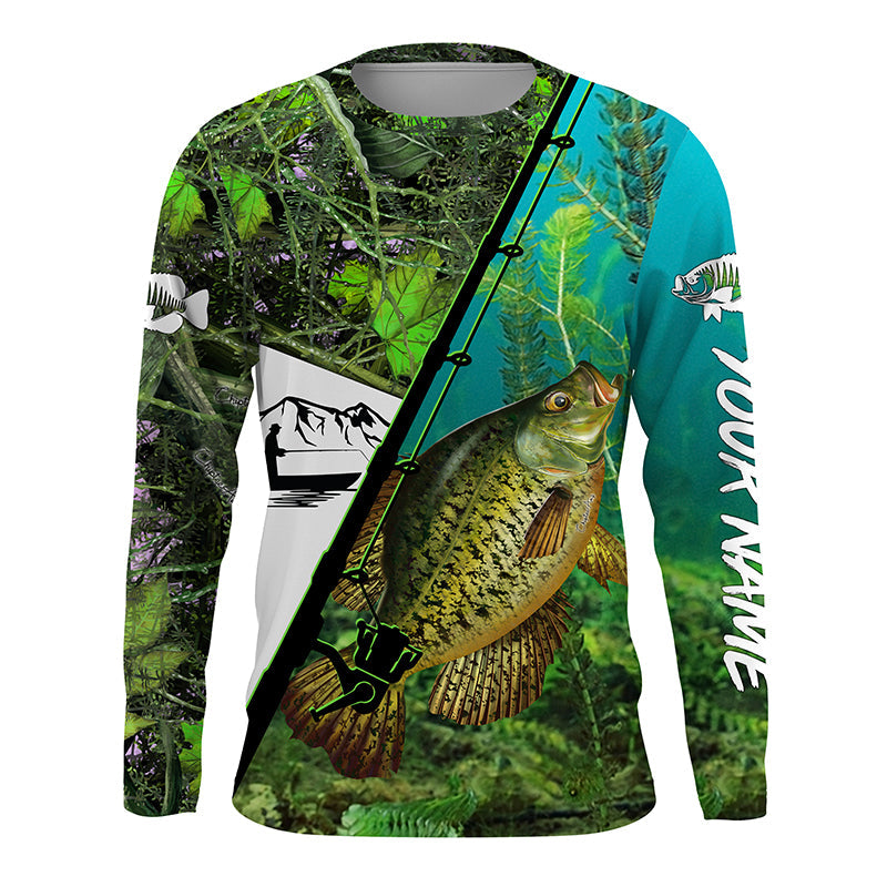 Crappie Fishing Custom Long Sleeve performance Fishing Shirts TTS0521
