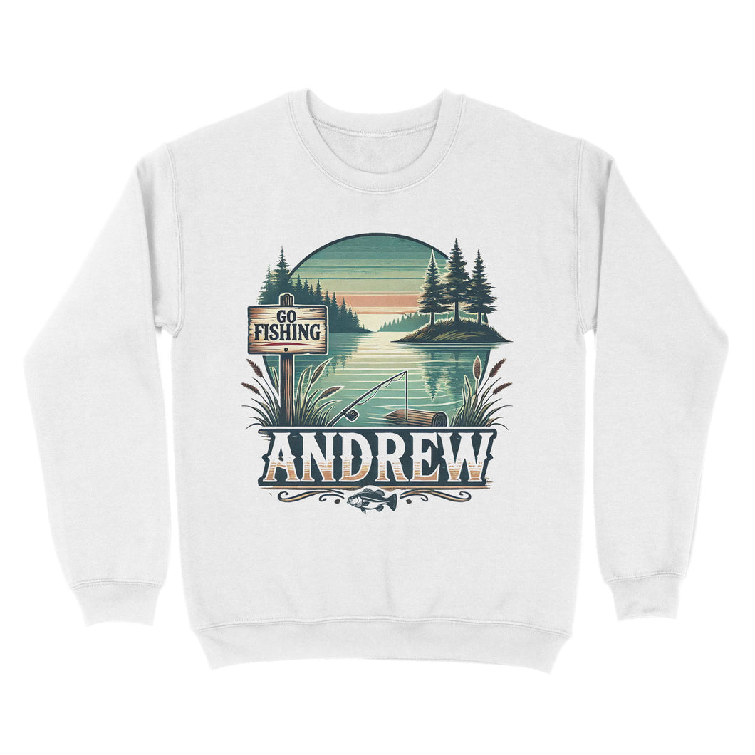 Personalized fishing shirt custom name Sweatshirt