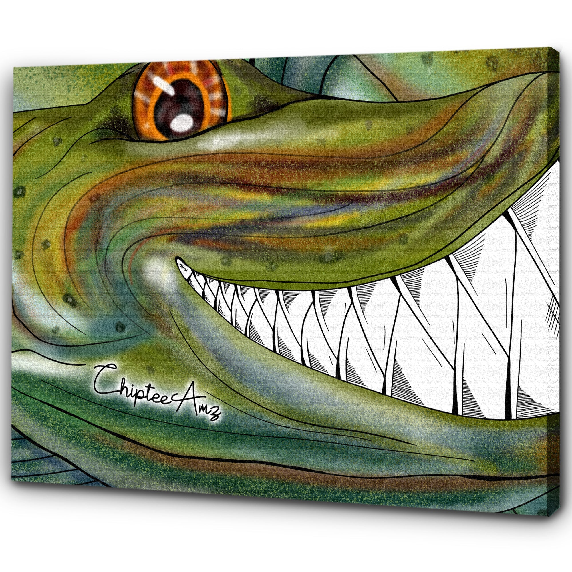 Funny Musky fishing art Matte Canvas Muskellunge wall art