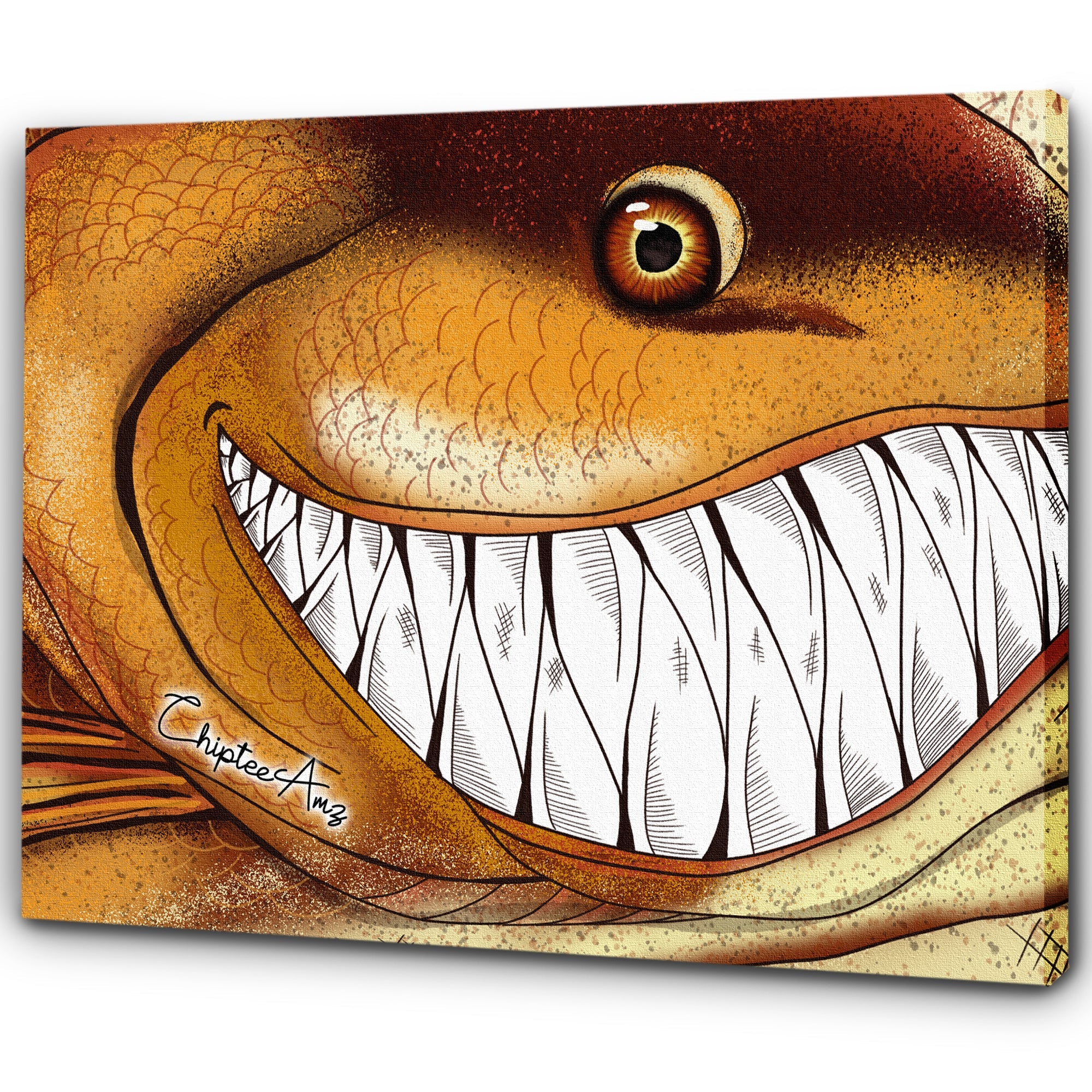 Funny Redfish fishing art Matte Canvas Redfish wall art