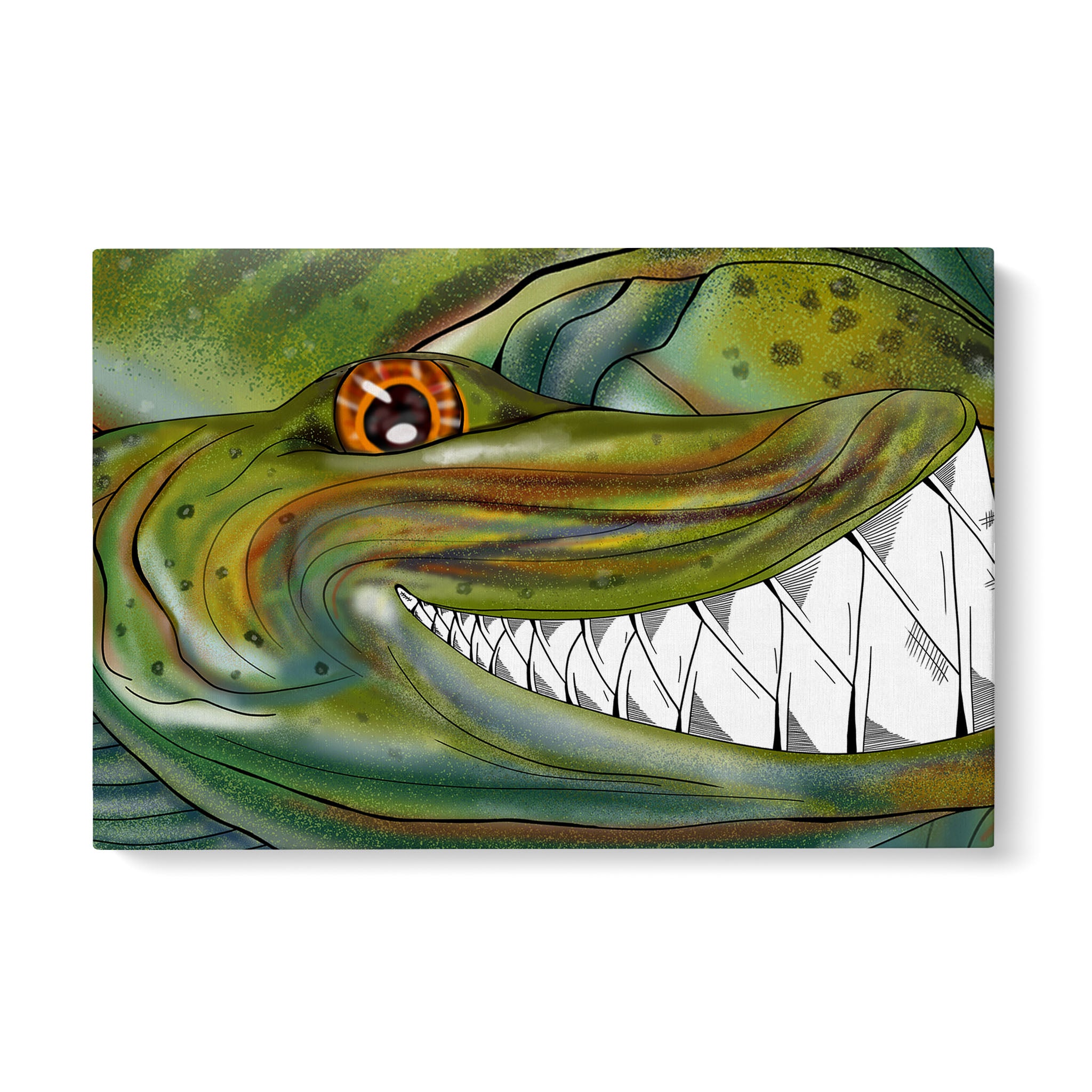 Funny Musky fishing art Matte Canvas Muskellunge wall art