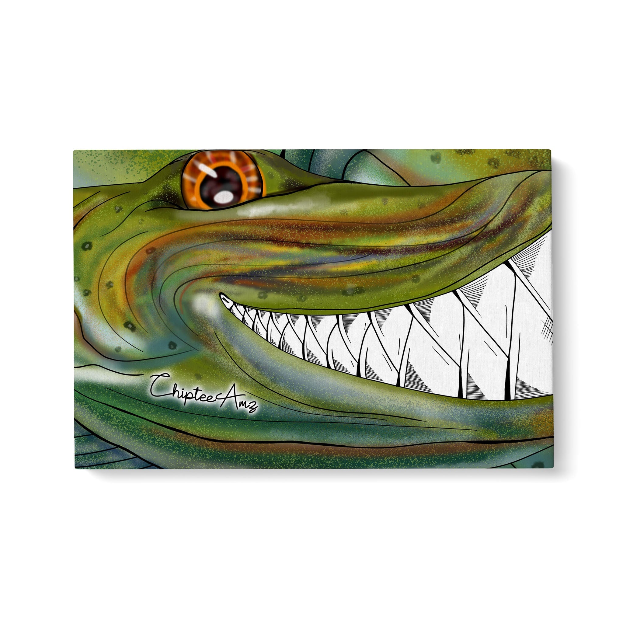 Funny Musky fishing art Matte Canvas Muskellunge wall art