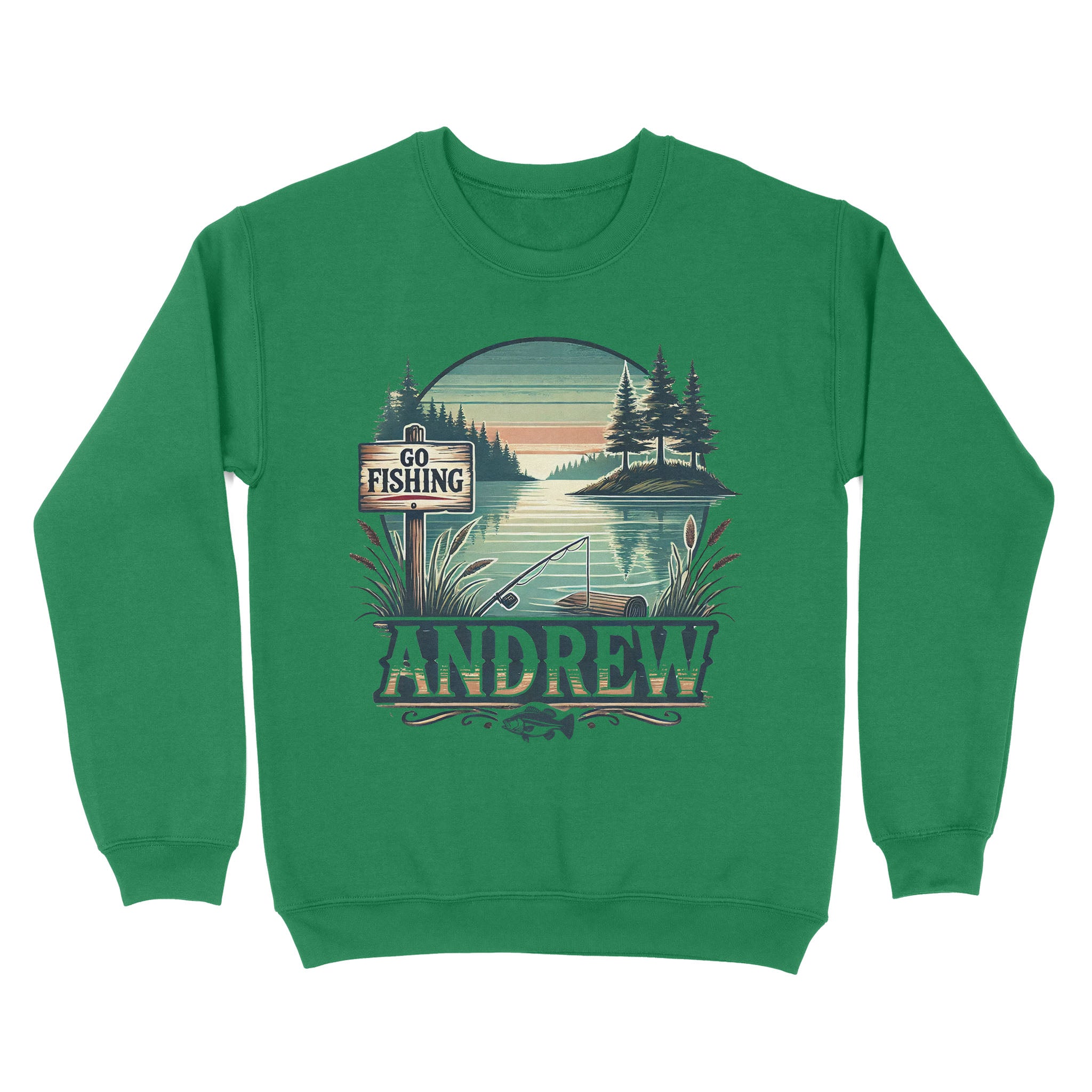 Personalized fishing shirt custom name Sweatshirt