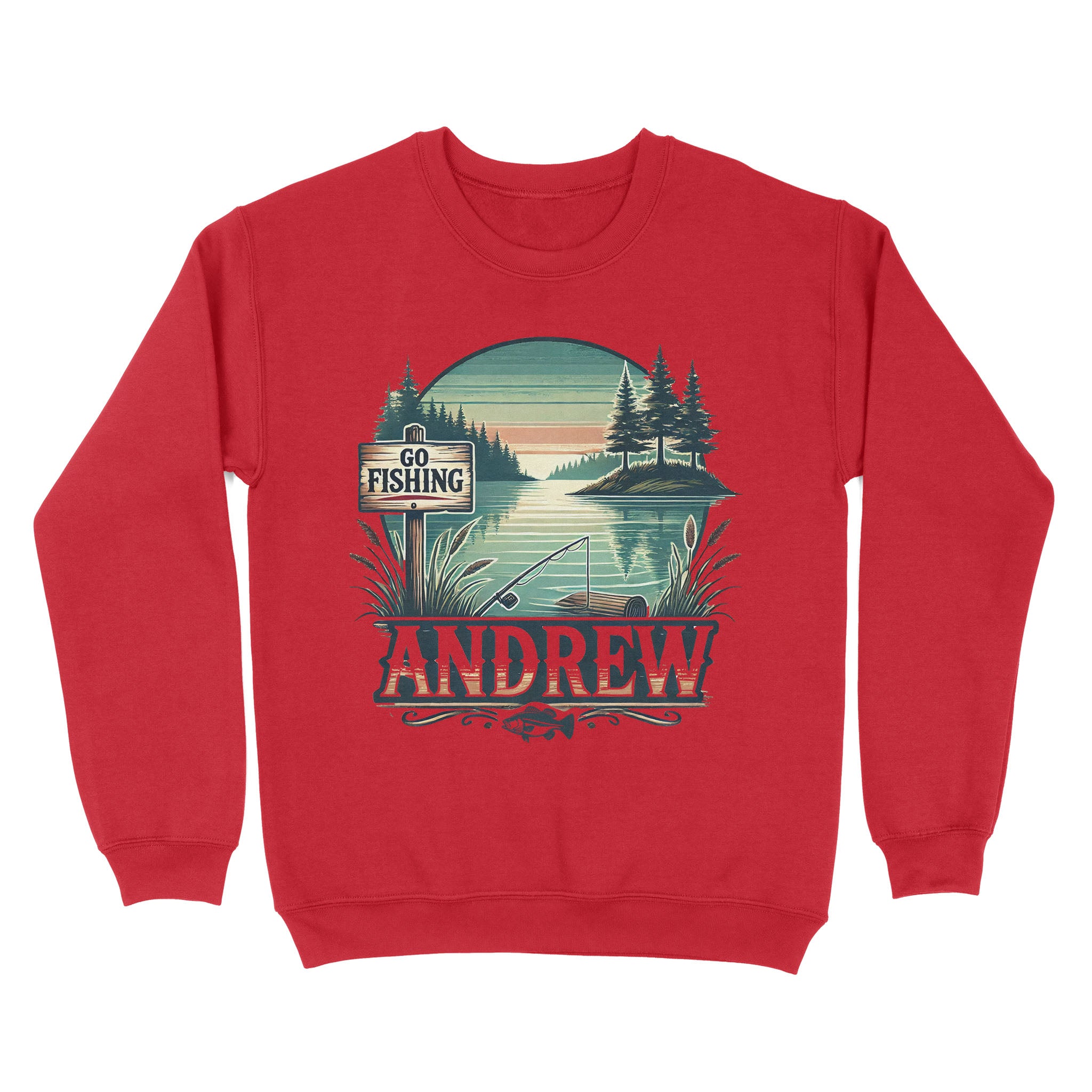 Personalized fishing shirt custom name Sweatshirt
