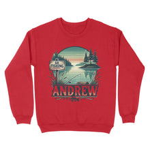 Load image into Gallery viewer, Personalized fishing shirt custom name Sweatshirt
