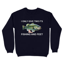 Load image into Gallery viewer, Funny fishing shirt - I only give two f&#39;s Unisex Sweatshirt
